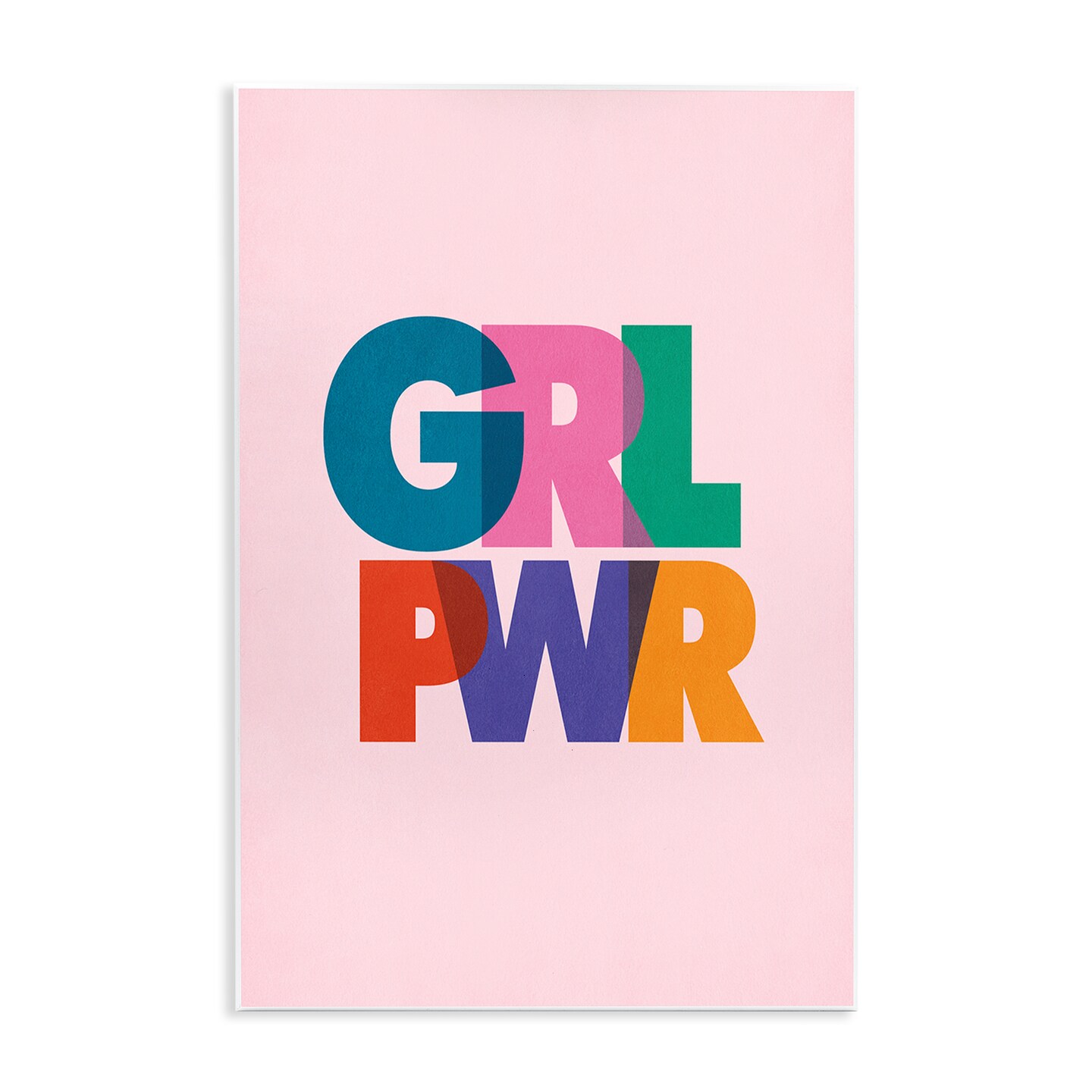 Stupell Industries Girl Power Pastel Text Wall Plaque Art Design by Nataly White