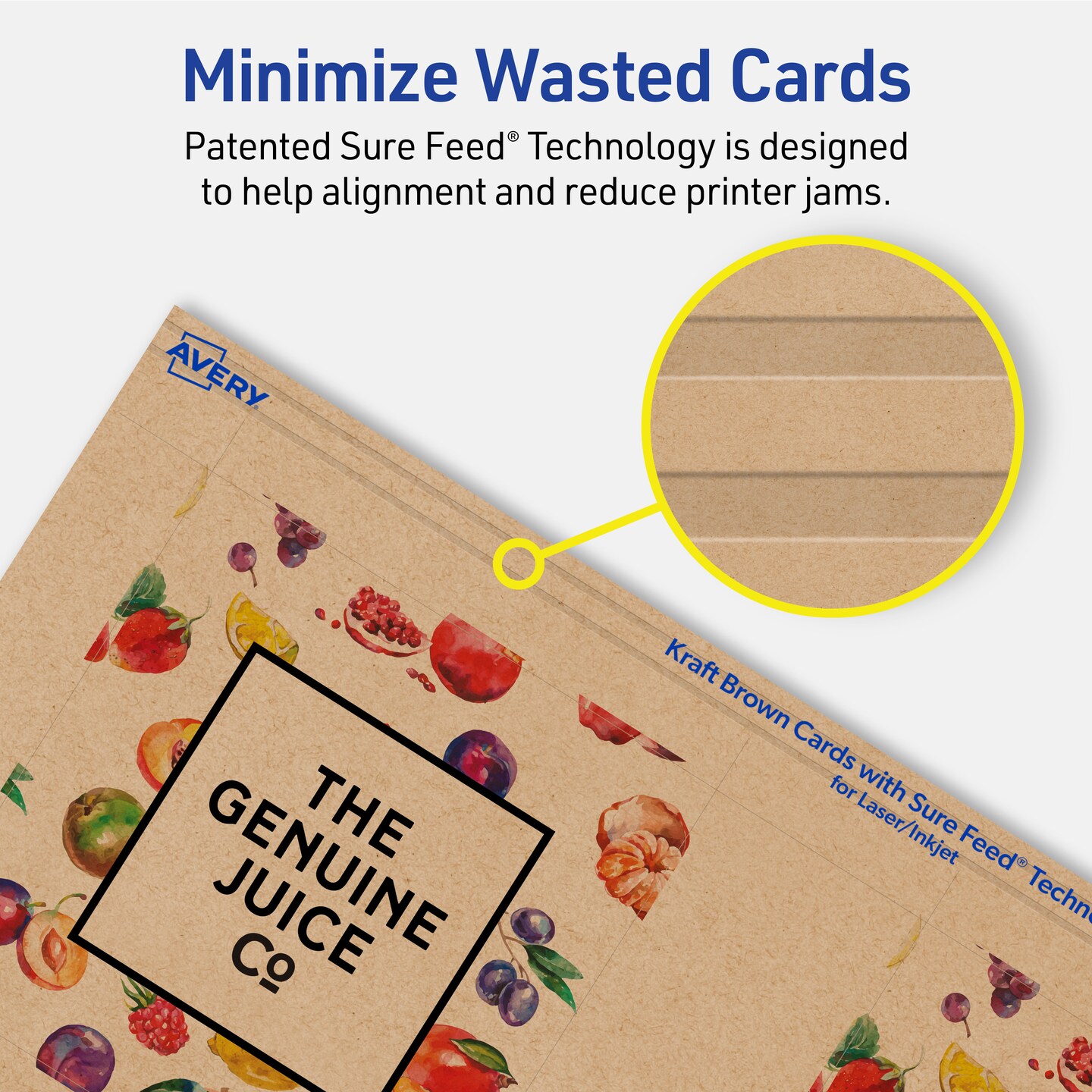 Avery Kraft Brown Square Cards, 3&#x22; x 3&#x22; Square