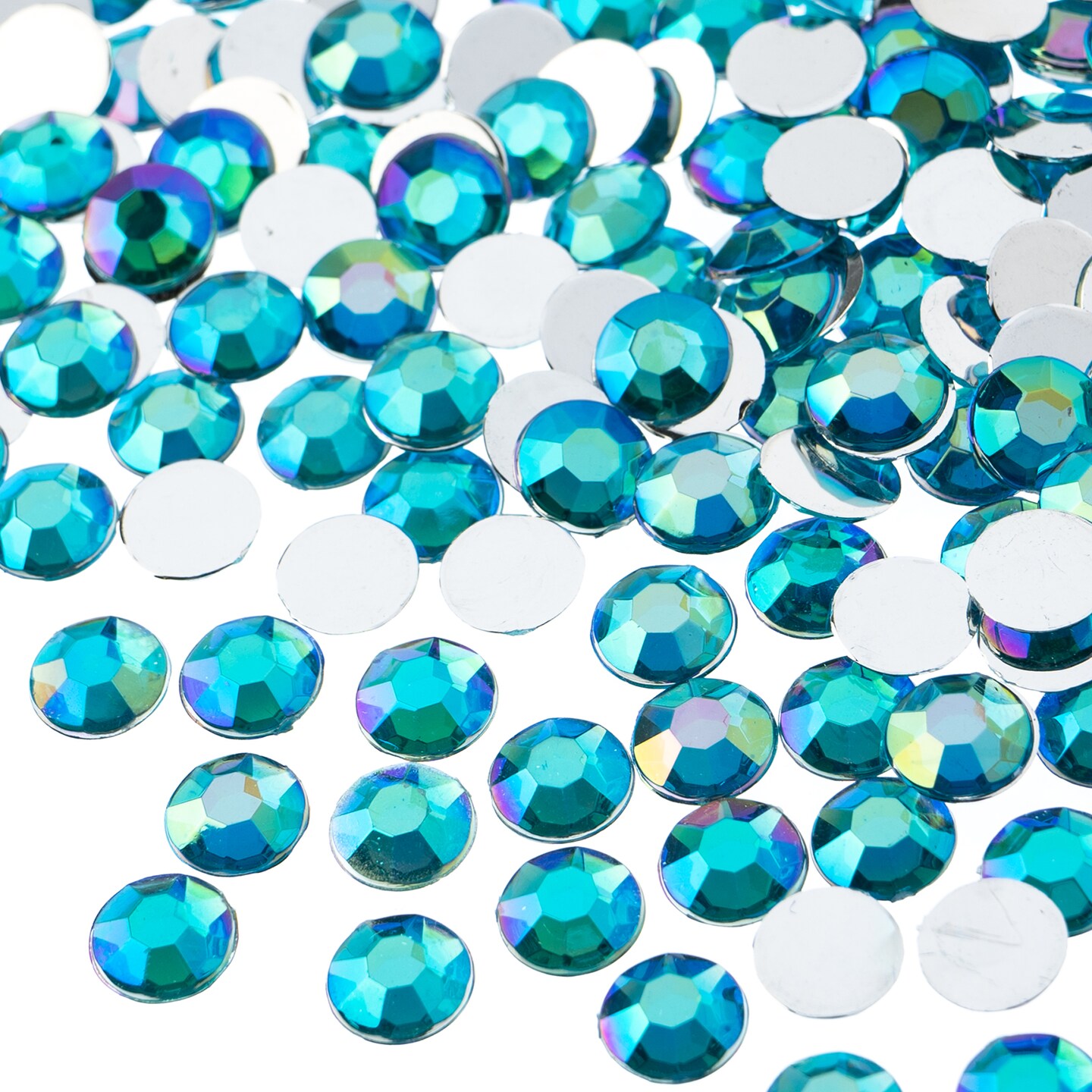 John Bead 8mm (SS39) Round Acrylic Flat Back Rhinestones, 1000pcs