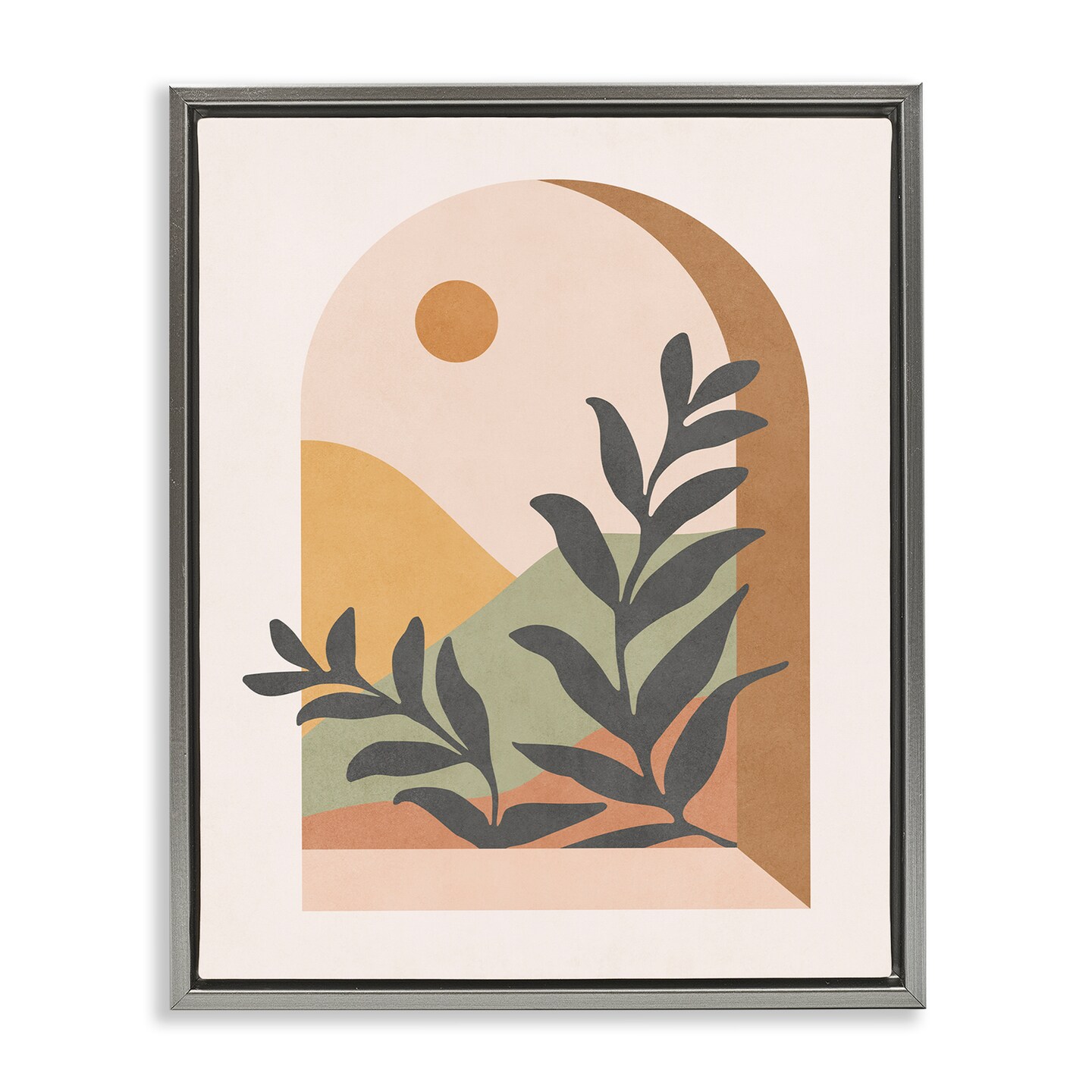 Stupell Industries Soft Boho Window View Framed Floater Canvas Wall Art Design by Nataly White