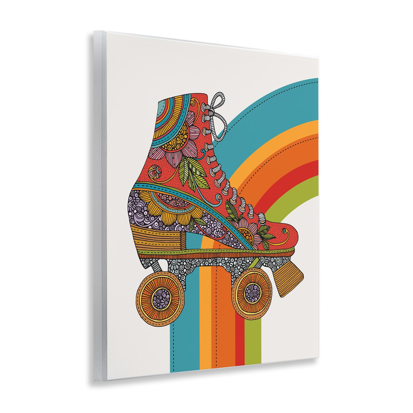 Stupell Industries Vintage Boho Roller Skate Wall Plaque Art Design by Valentina Harper