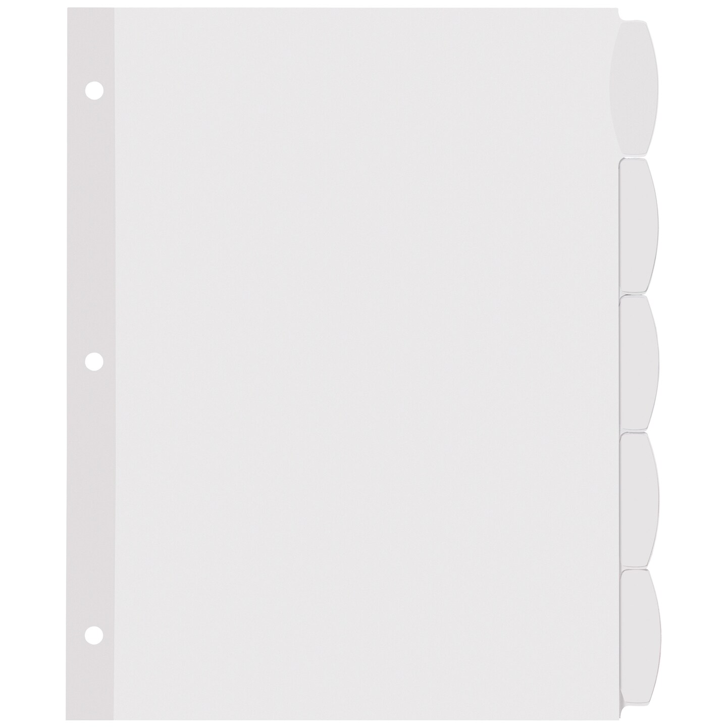 Avery Big Tab Printable White Label Dividers, 5-Tab with Easy Peel Labels, Dividers for 3 Ring Binders, 20 Sets (14434)