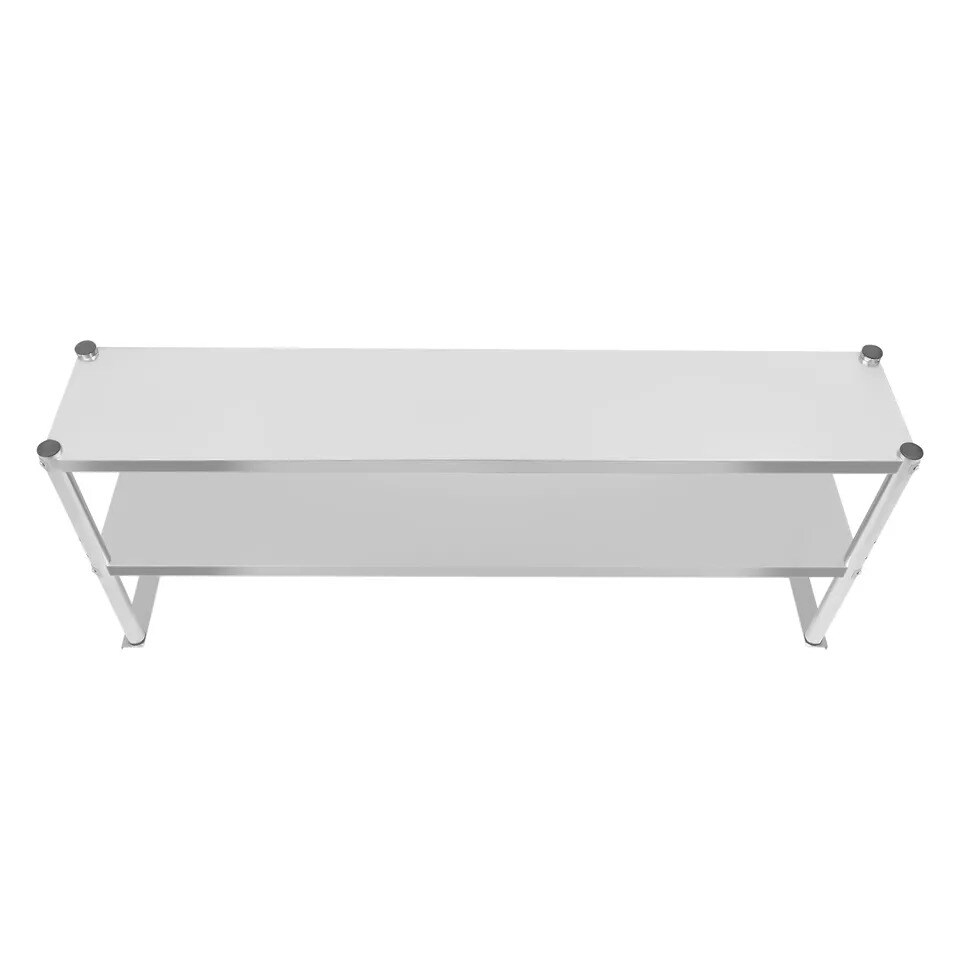 2-Tier Overshelf for Prep&#x26;Work Table Stainless Steel 12x59Inch Commercial Table
