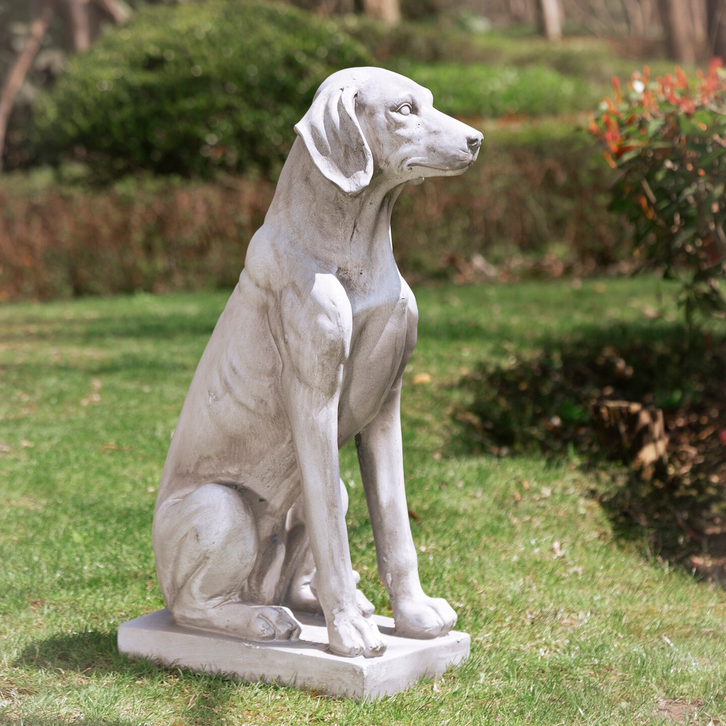 Set of 2 28.25&#x22;H MGO Sitting Labrador Retriever Dog Statue
