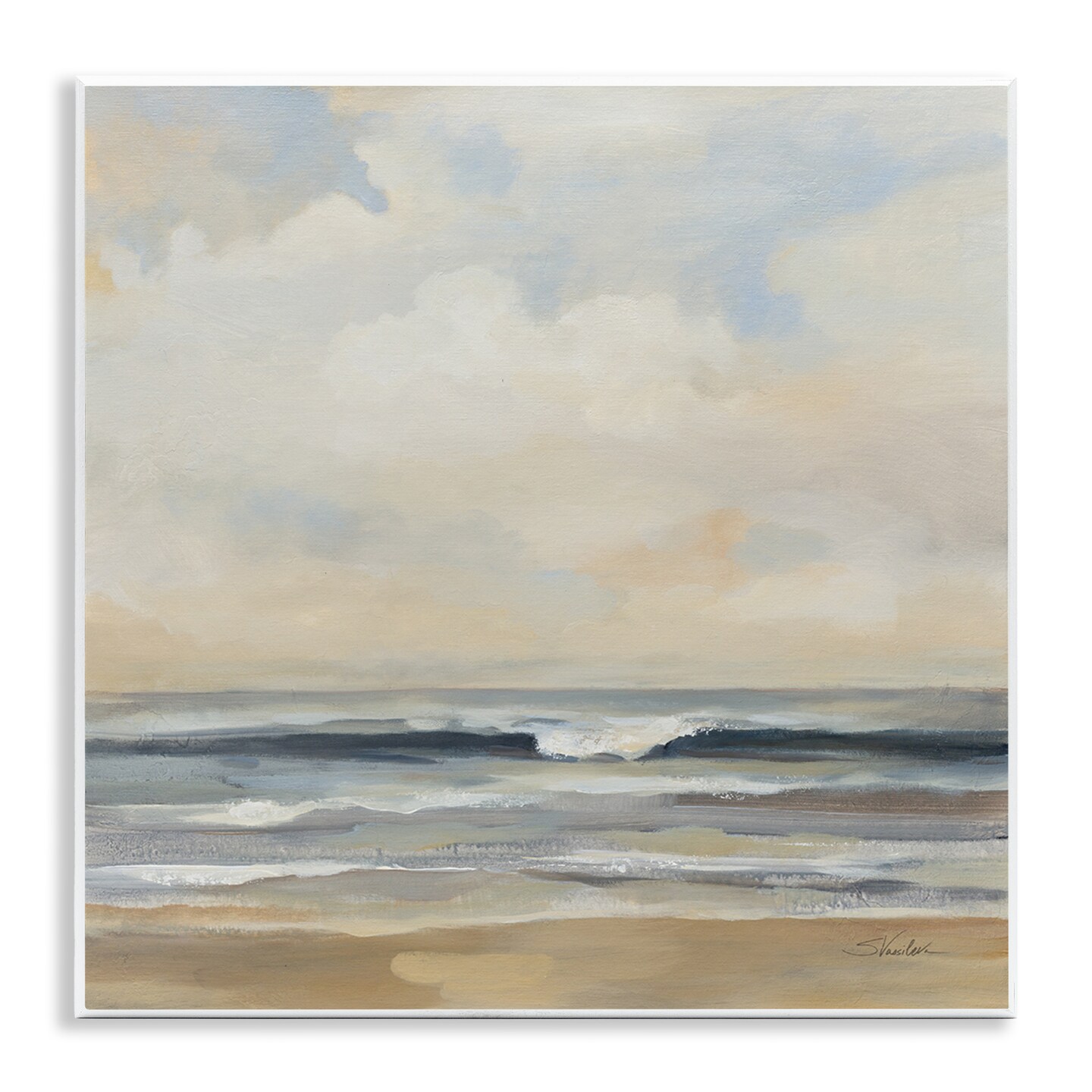 Stupell Industries Misty Haze Shoreline Wall Plaque Art Design by Silvia Vassileva