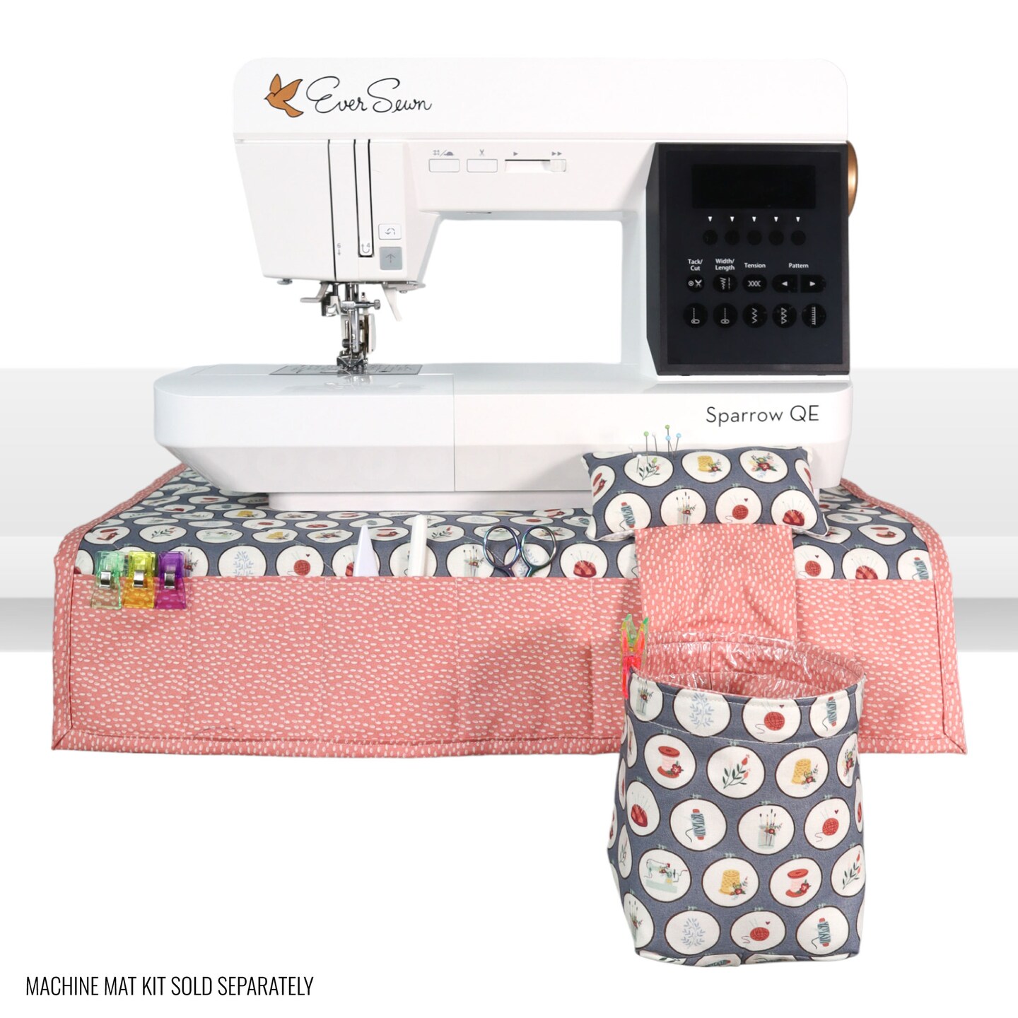 Crosscut Sewing Co.® Pin Cushion & Thread Catcher Sewing Project Kit for Beginners with Fabric, Instructions and Video