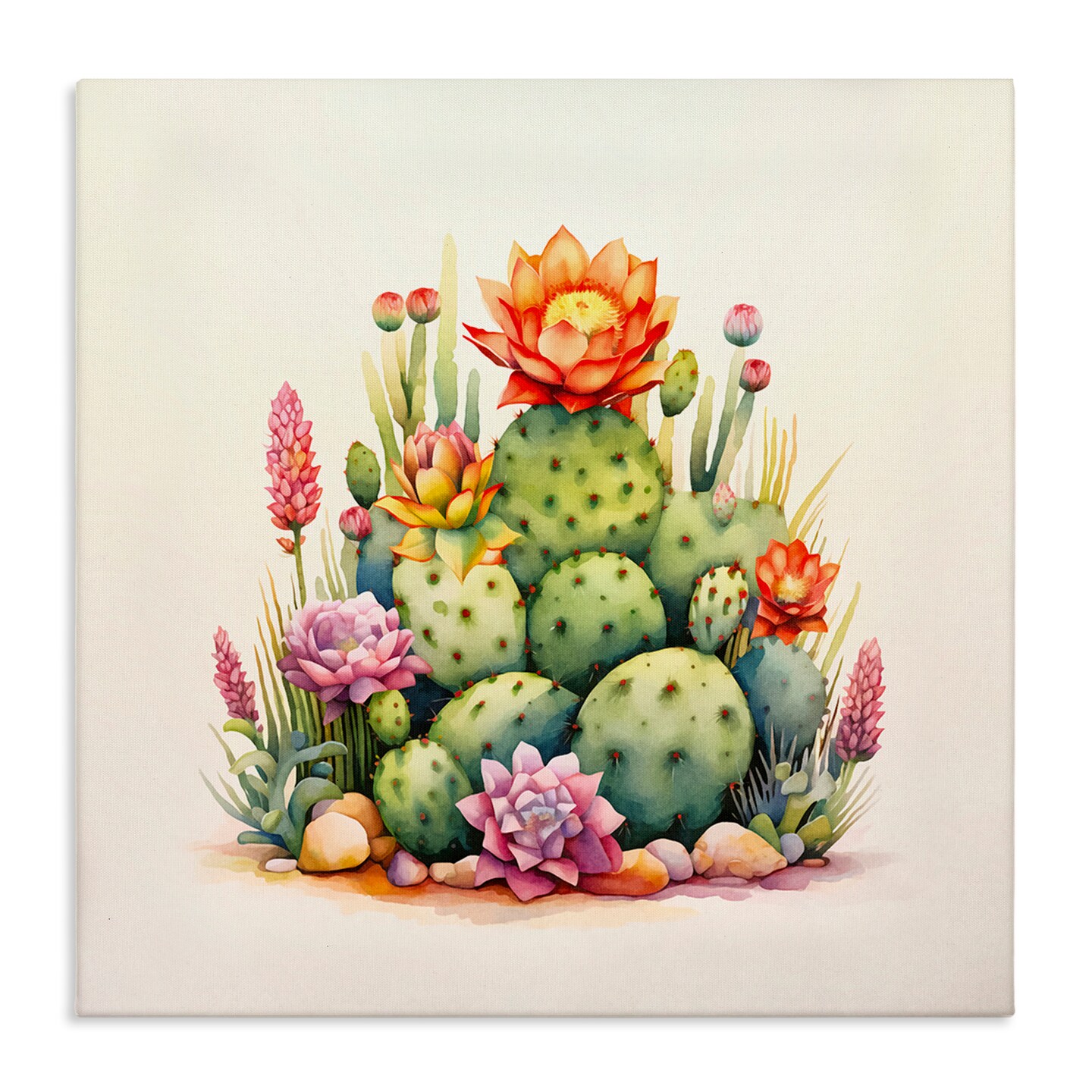 Stupell Industries Desert Spring Cacti Canvas Wall Art Design by Andrea Haase