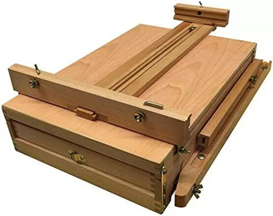 French Easel Wood Sketch Box Portable Folding Art Artist Painters Tripod Stand