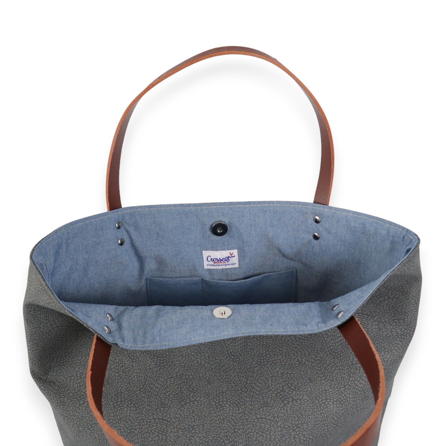 Crosscut Sewing Co.® Market Tote Bag Sewing Project Kit for Beginners with Fabric, Instructions and Video