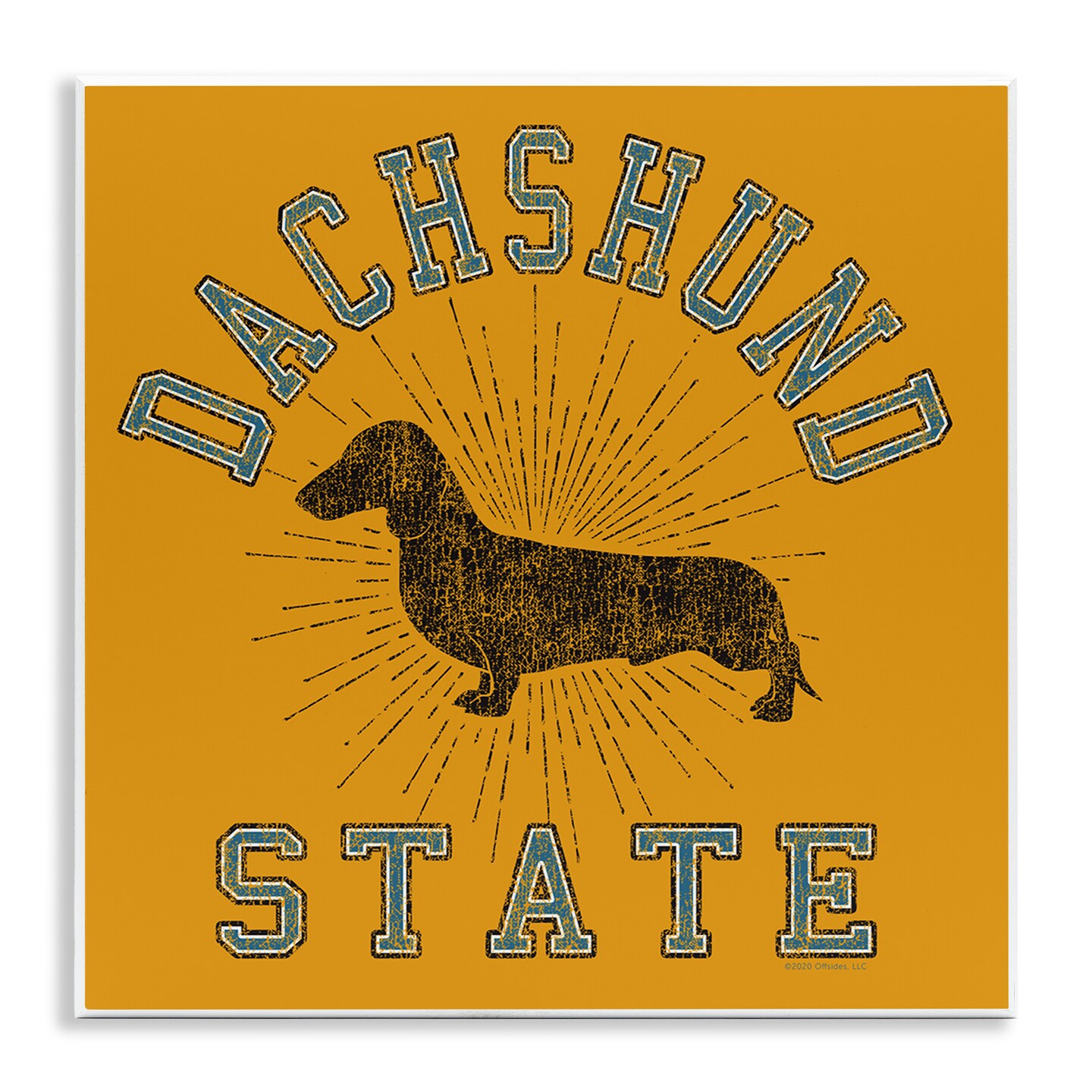 Stupell Industries Vintage Dachshund State Wall Plaque Art Design by Spirit Animals/Life Is High