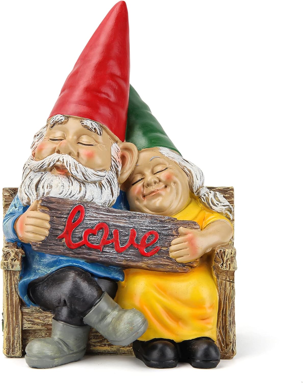 Garden gnome statue for outdoor decor,Couple in love gnomes figurine for patio lawn yard garden outdoor decoration,garden sculptures &#x26; statues,knome romantic indoor ornament forever lover gift
