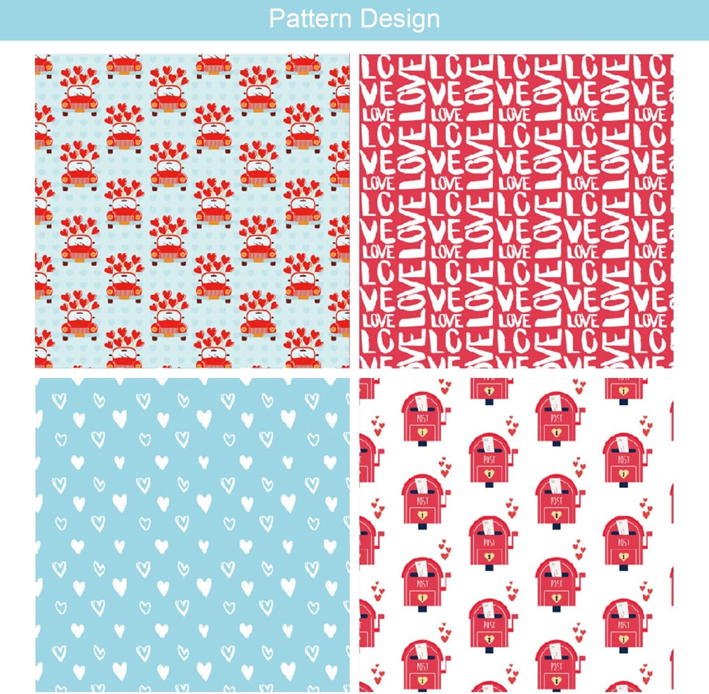 48 Sheets Valentine&#x27;s Day Pattern Paper Set, 6&#x22; x 6&#x22;