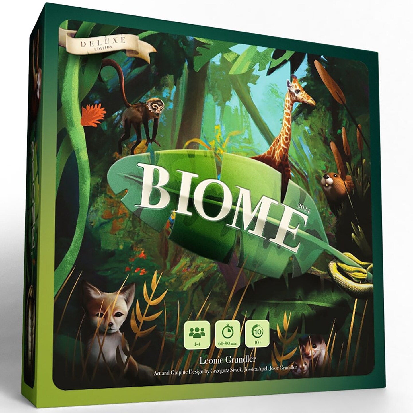 Lioness Games: Biome Deluxe - Hand Management Board Game, Nature &#x26; Seasons, Strategy Tableau Building, Educational Game, Age 10+, 1-4 Players, 60+ Min
