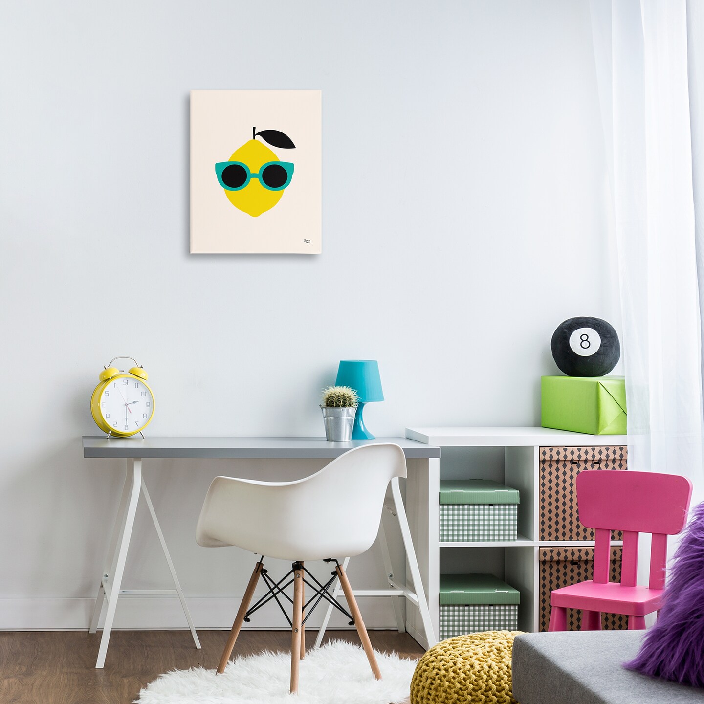 Stupell Industries Lemon with Sunglasses Canvas Wall Art Design by Jessica Beck