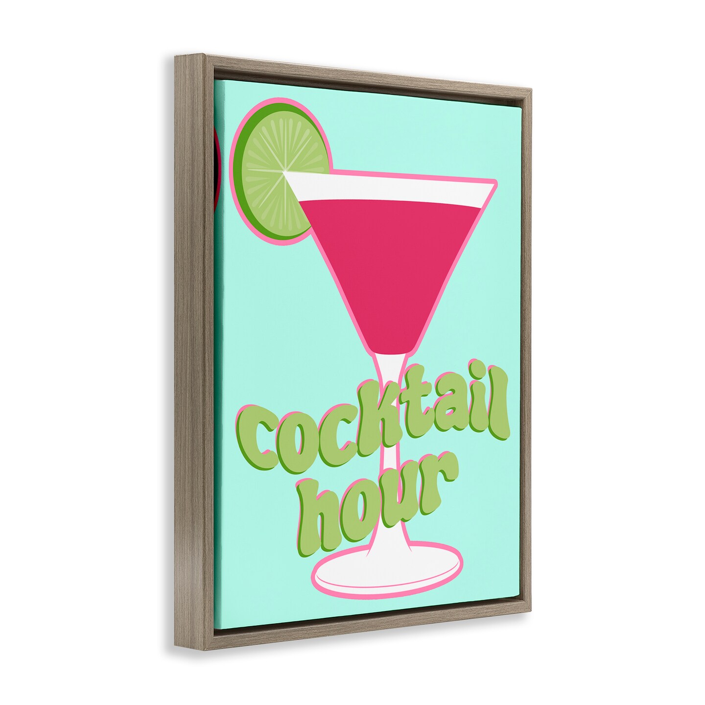 Stupell Industries Retro Cocktail Hour Framed Floater Canvas Wall Art Design by SD Graphics Studio