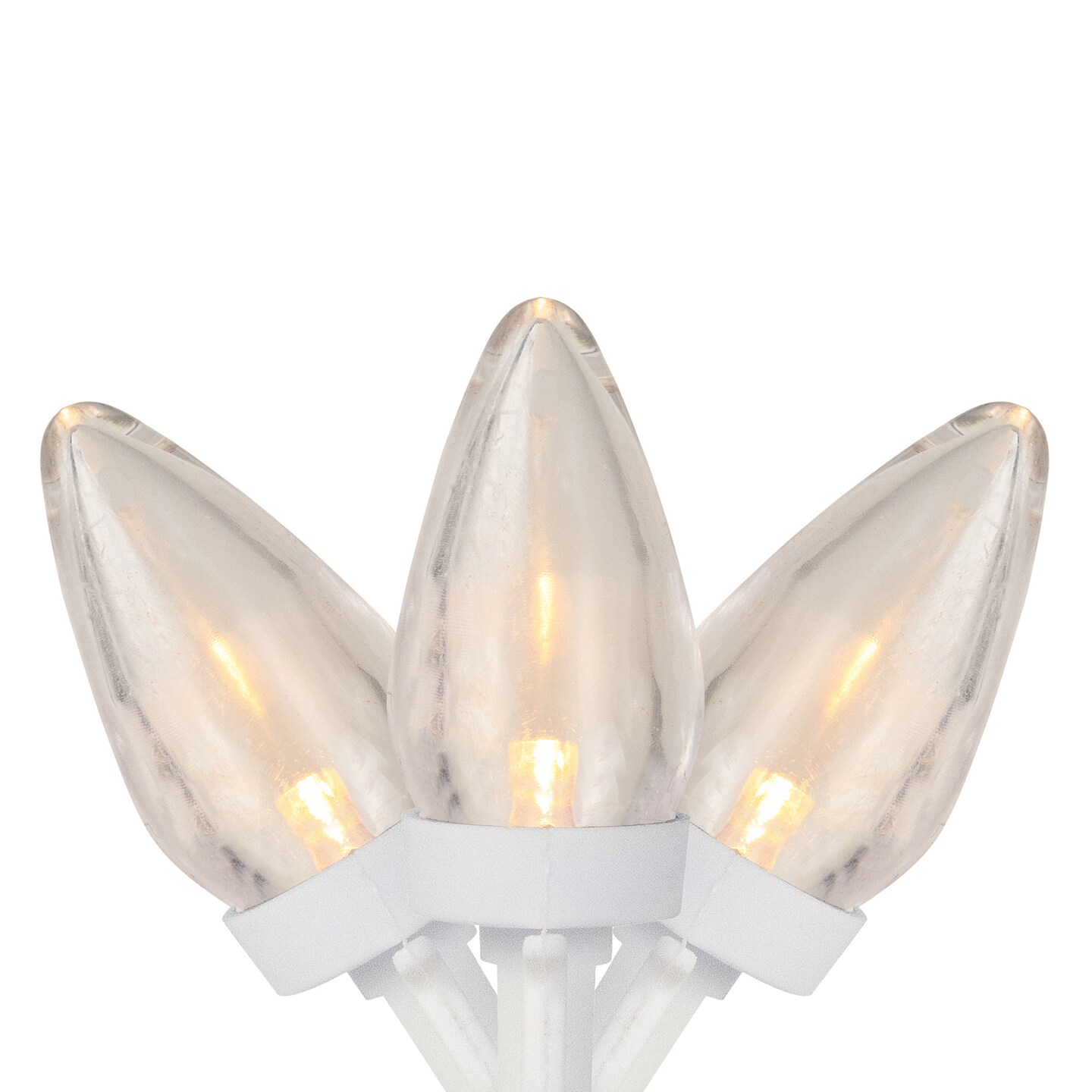 Northlight LED C7 Christmas Lights - Warm White - 16' White Wire - 25ct