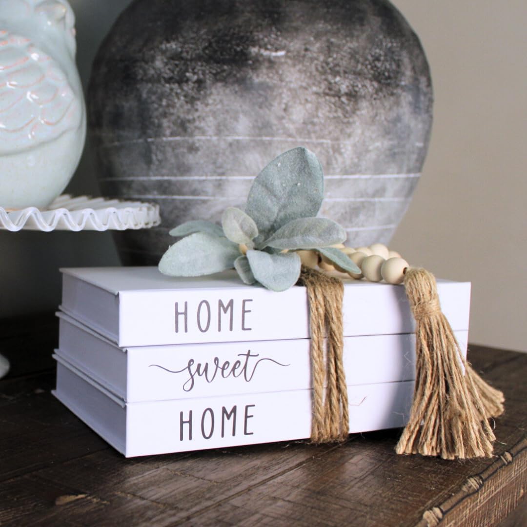 White Decorative Faux Books - Farmhouse Coffee Table and Shelf Décor