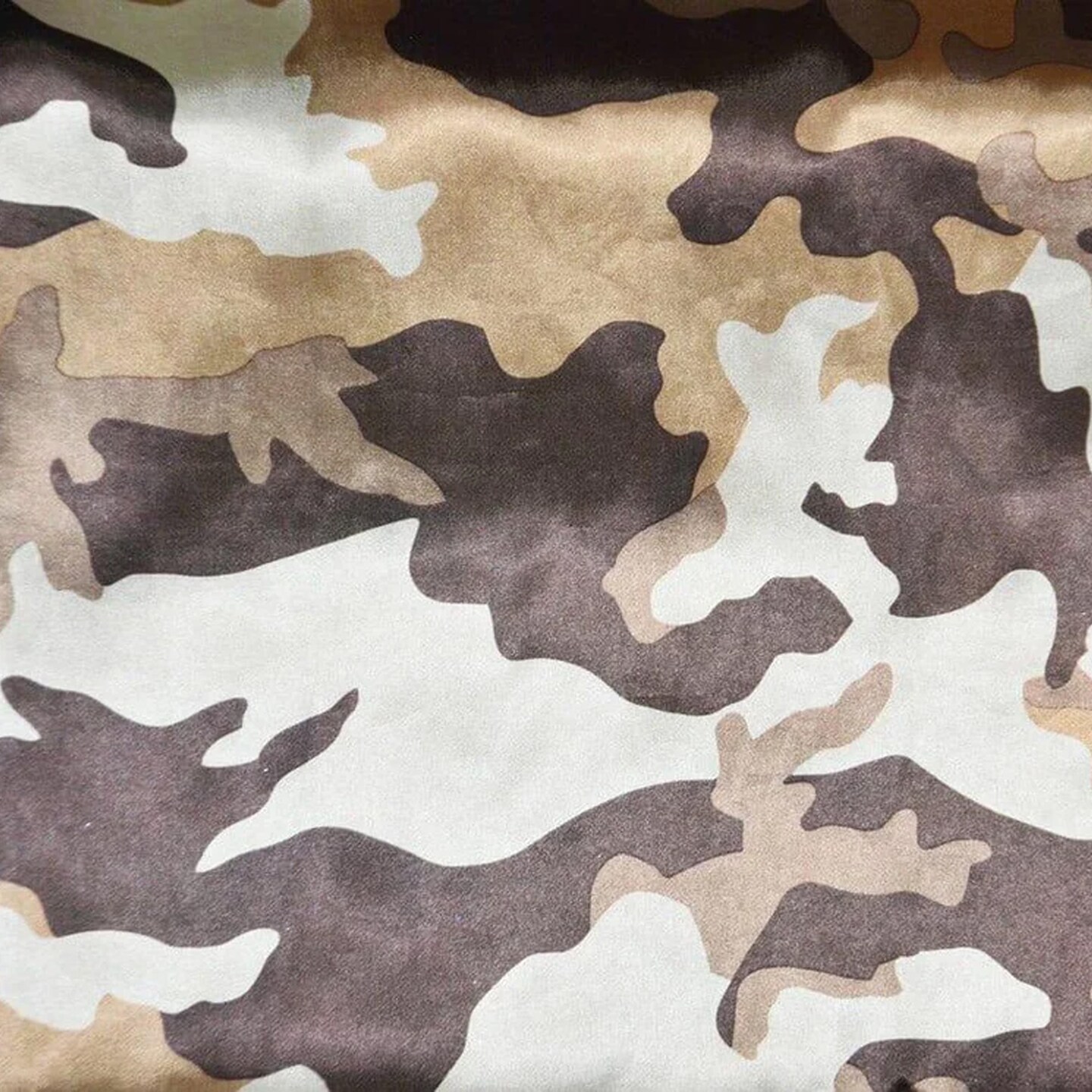 Army Camouflage Satin Print Fabric 60" Wide 100% Polyester Washable