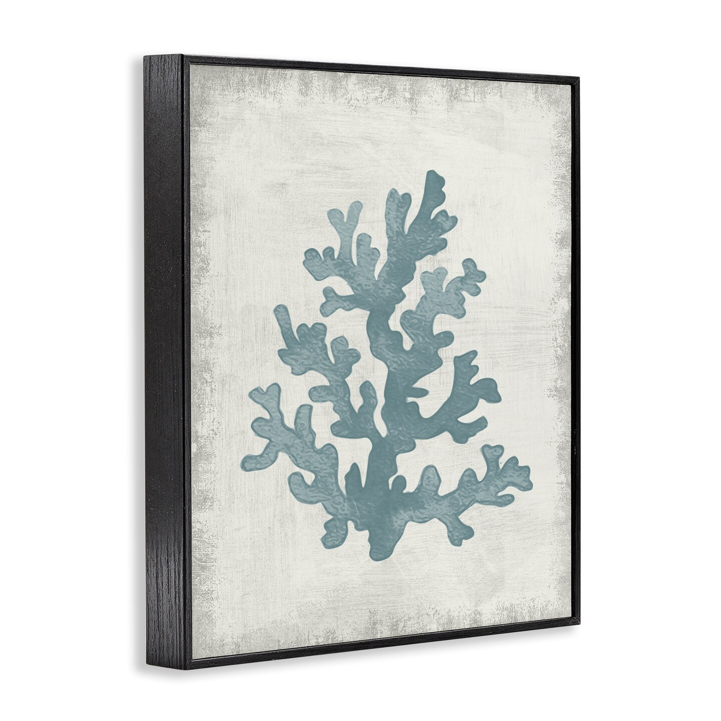 Stupell Industries Blue Coral Form Framed Giclee Wall Art Design by Conrad Knutsen