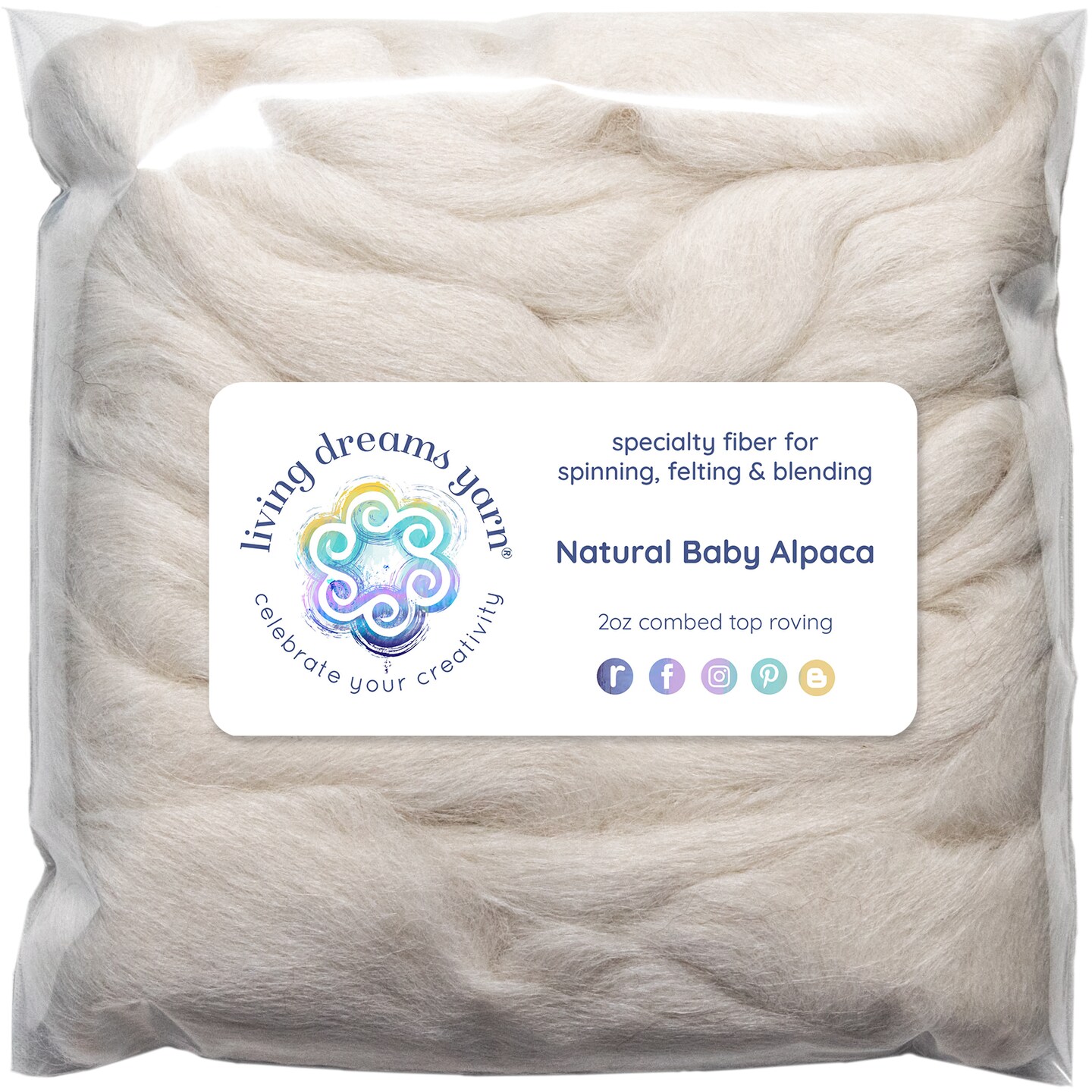 Baby Alpaca Fiber - Premium Quality, Luxuriously Soft, Natural Undyed, Combed Top Roving