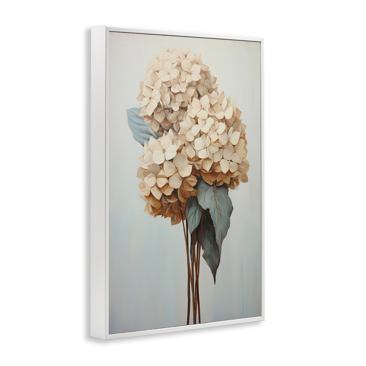 Stupell Industries Vintage Hydrangea Florets Framed Giclee Wall Art Design by Petals Prints Design
