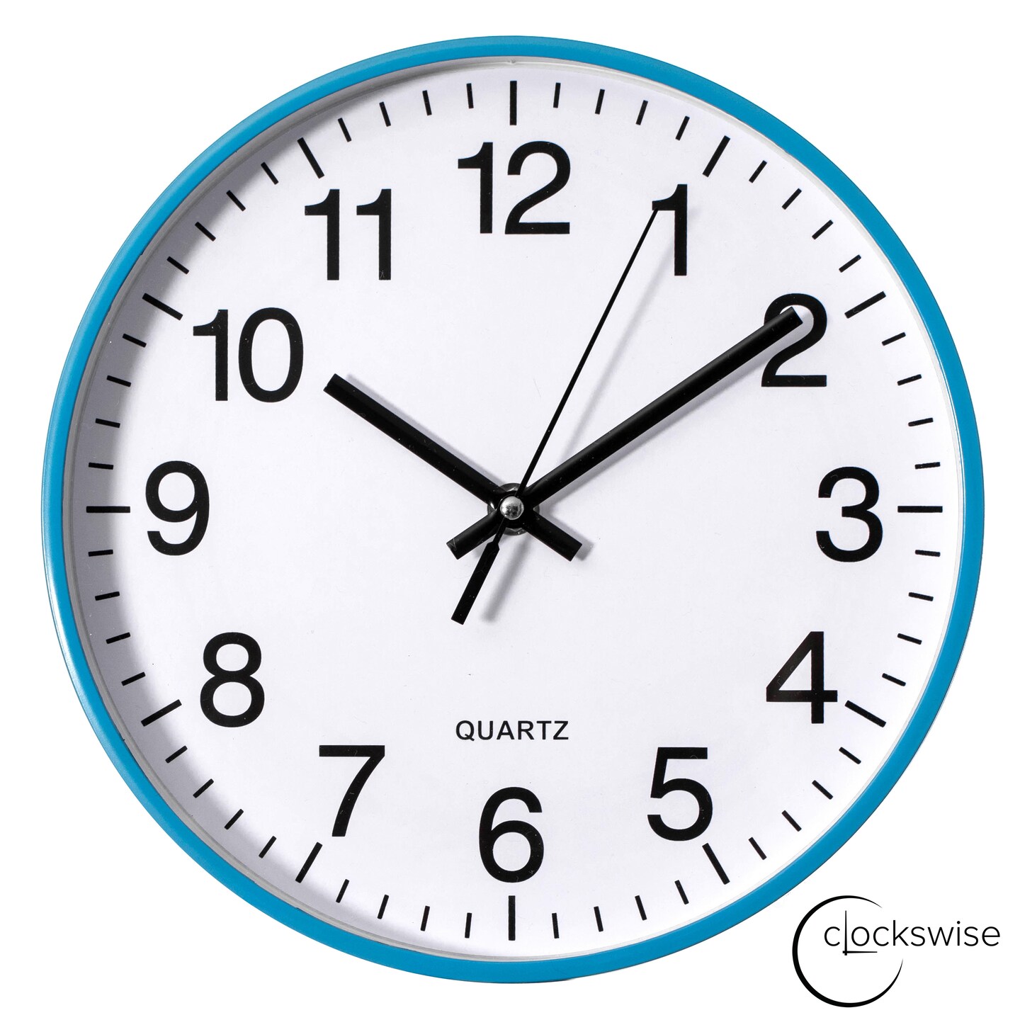 Clockswise Black Analog Clock – Silent, Non-Ticking for Wall, Office Desk, Table and Shelf, Battery-Operated Perfect for Home Office, Farmhouse Kitchen Decor, Bathroom, School and Bedroom Decor
