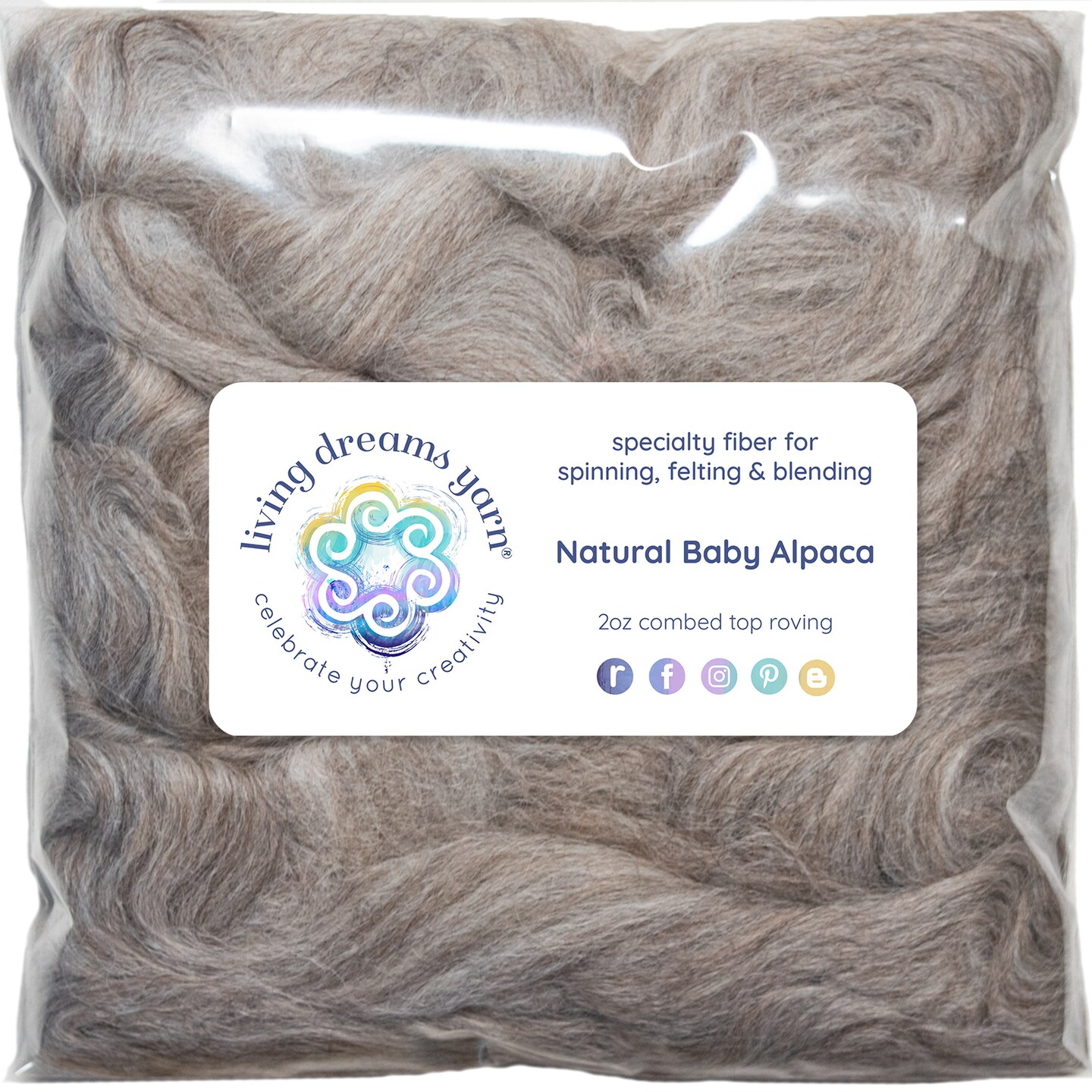 Baby Alpaca Fiber - Premium Quality, Luxuriously Soft, Natural Undyed, Combed Top Roving