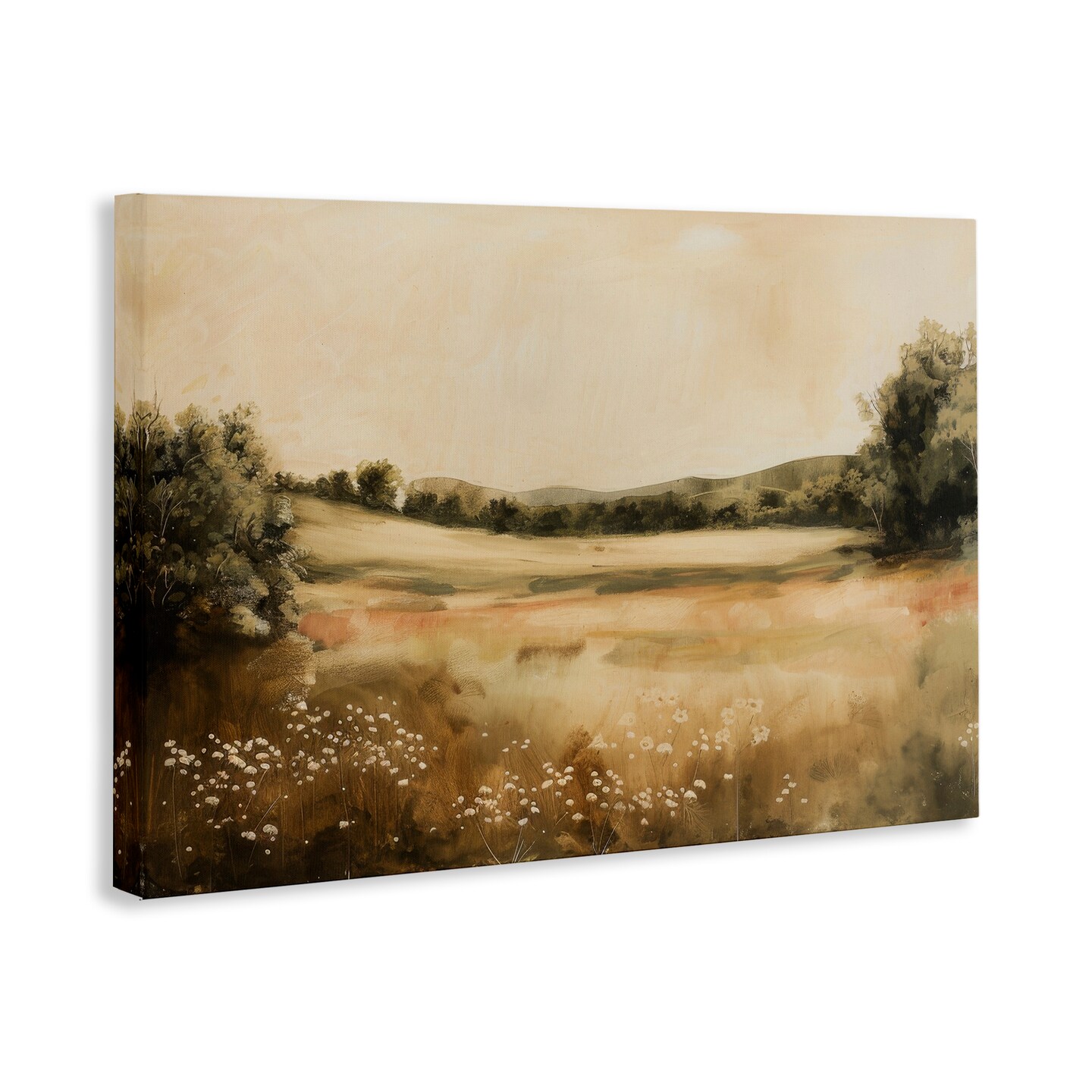 Stupell Industries Neutral Meadow Landscape Canvas Wall Art Design by Lazar Studio