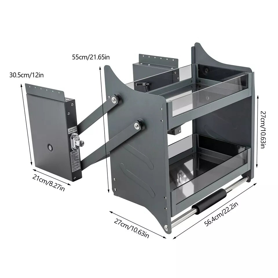 24 Inch Kitchen Pull Down Shelf Wall Cabinet Storage Organizer Convenient Heavy