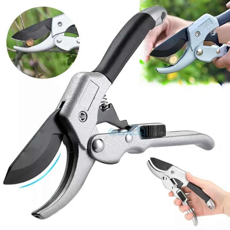 Professional Powerful Drive Ratchet Anvil Hand Pruning Shears, Garden Clippers