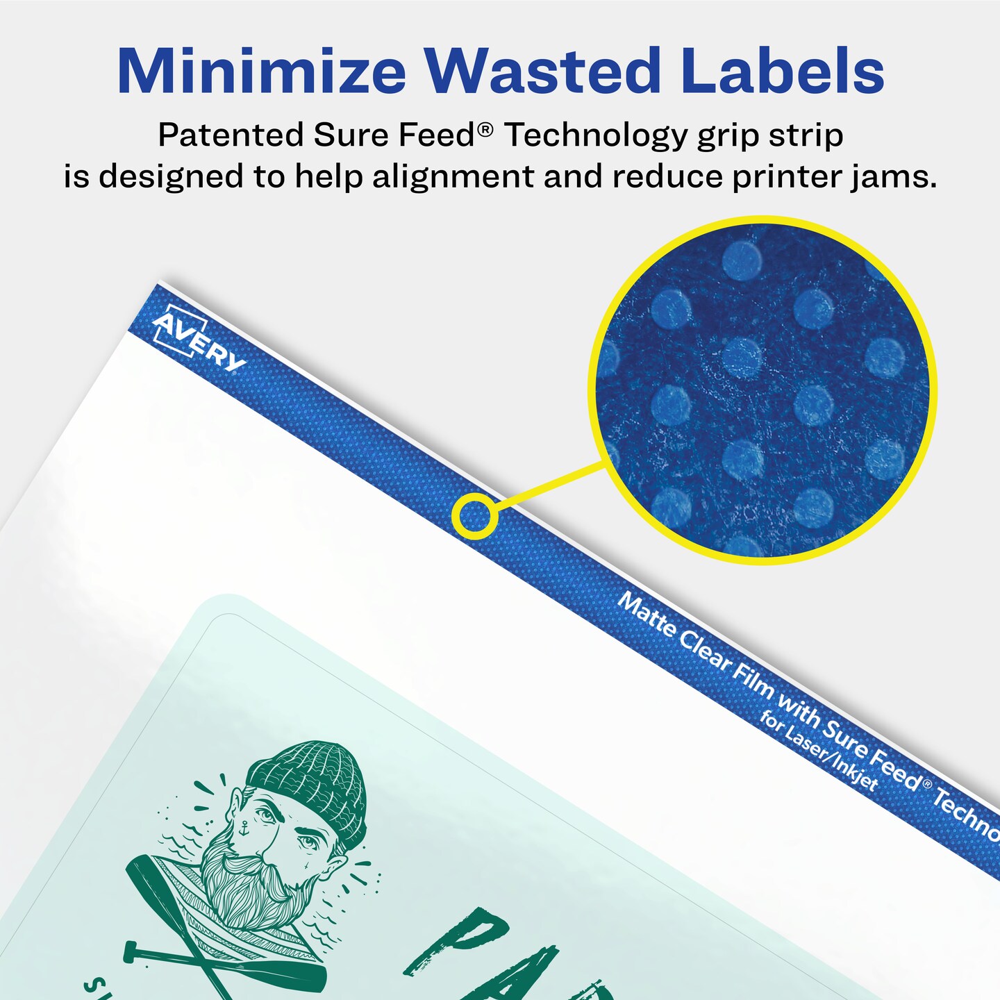 Avery Matte Clear Labels,  4&#x22; x 6&#x22; Rectangle