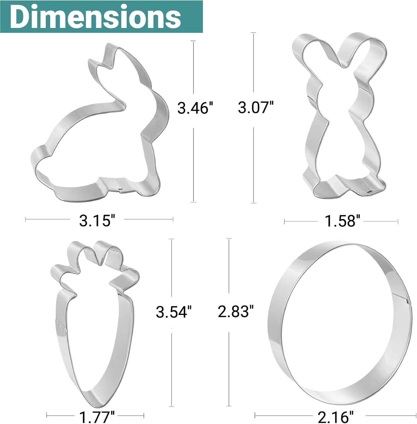 Cookie Cutters 6 Pcs Heart Cookie Cutters for Valentine&#x27;s Day