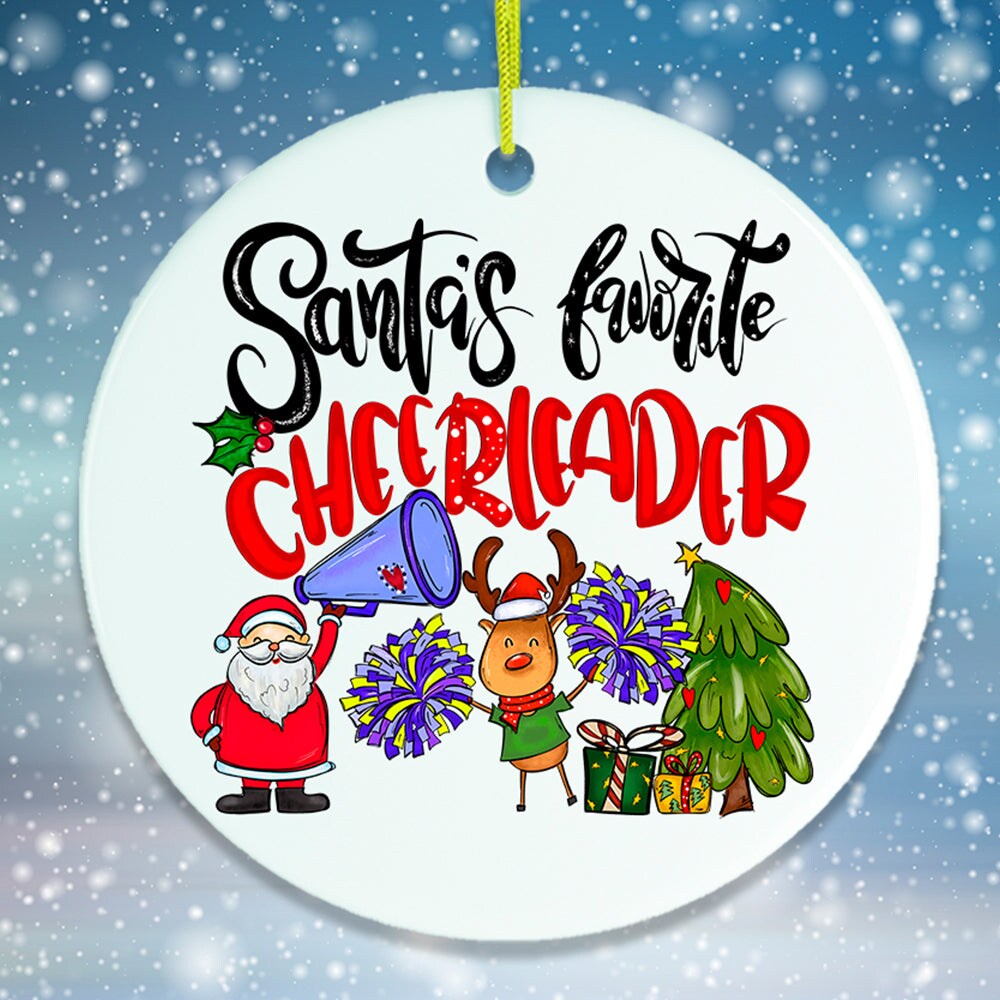 Santa&#x2019;s Favorite Cheerleader Christmas Ornament