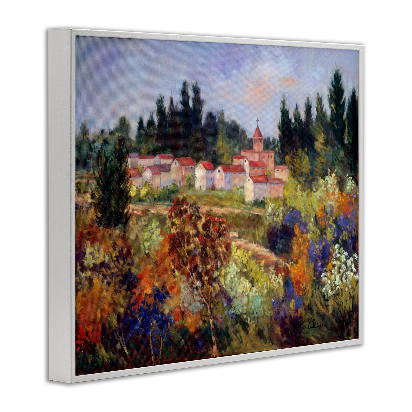 Stupell Industries Tuscan Countryside Garden Framed Giclee Wall Art Design by Alexi Fine