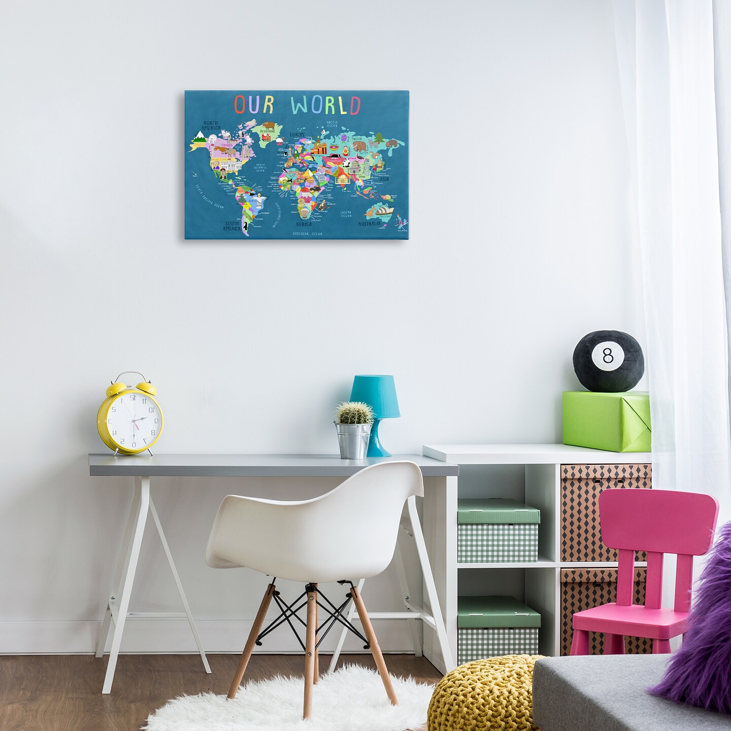 Stupell Industries Our World Map Canvas Wall Art Design by Carla Daly