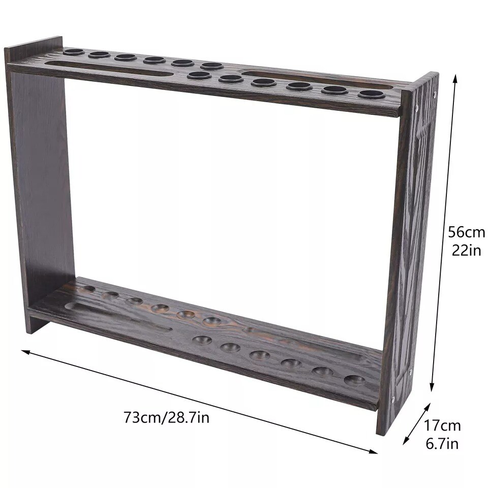 Billiards Pool Cue Rack - Billiard Stick Holder Holds 6 Cues for Game Room