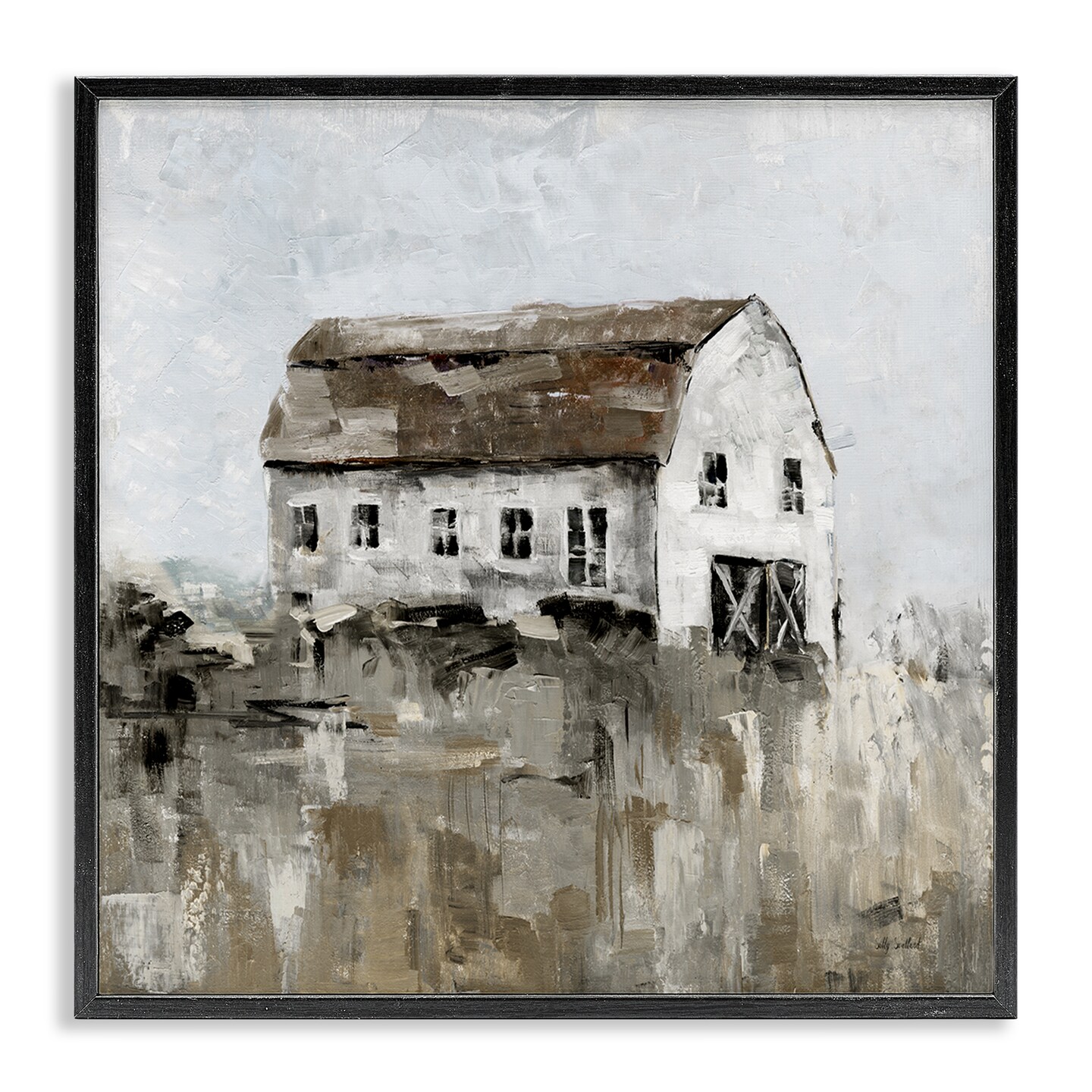 Stupell Industries Rustic Muted Farmhouse Framed Giclee Wall Art Design by Sally Swatland