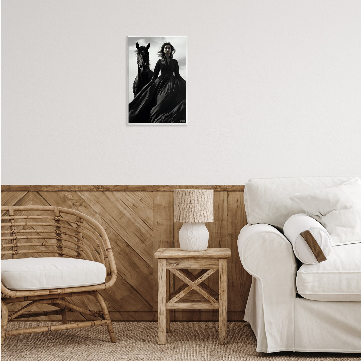 Stupell Industries Trendy Woman with Horse Wall Plaque Art Design by RB