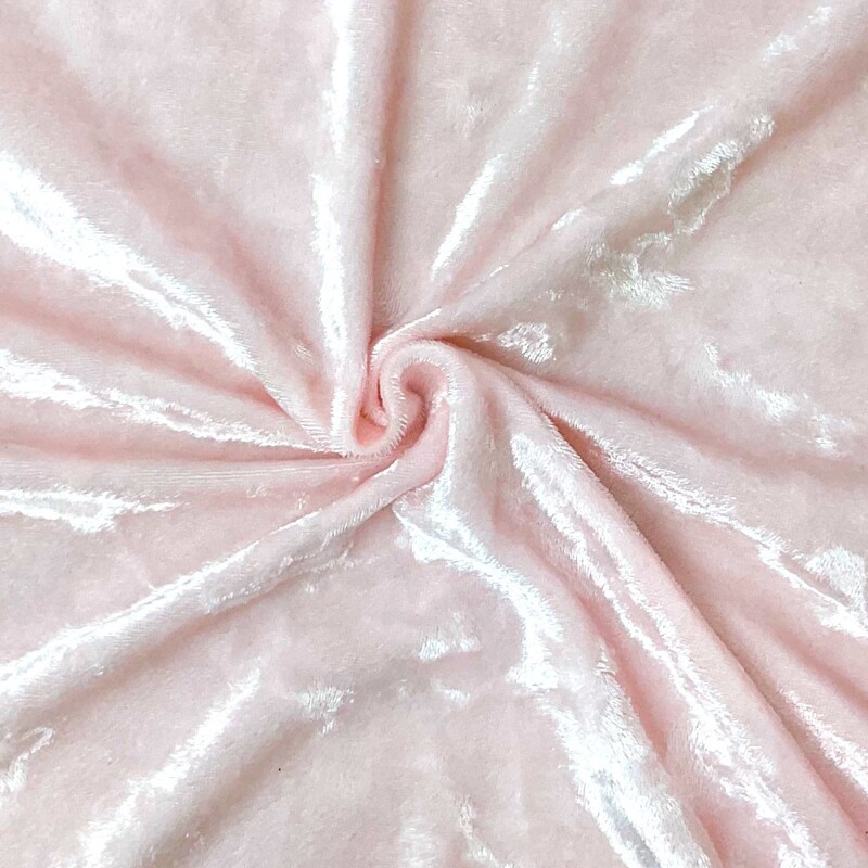 Pink Poly Spandex Stretch Crushed Velvet Knit Fabric By the Yard