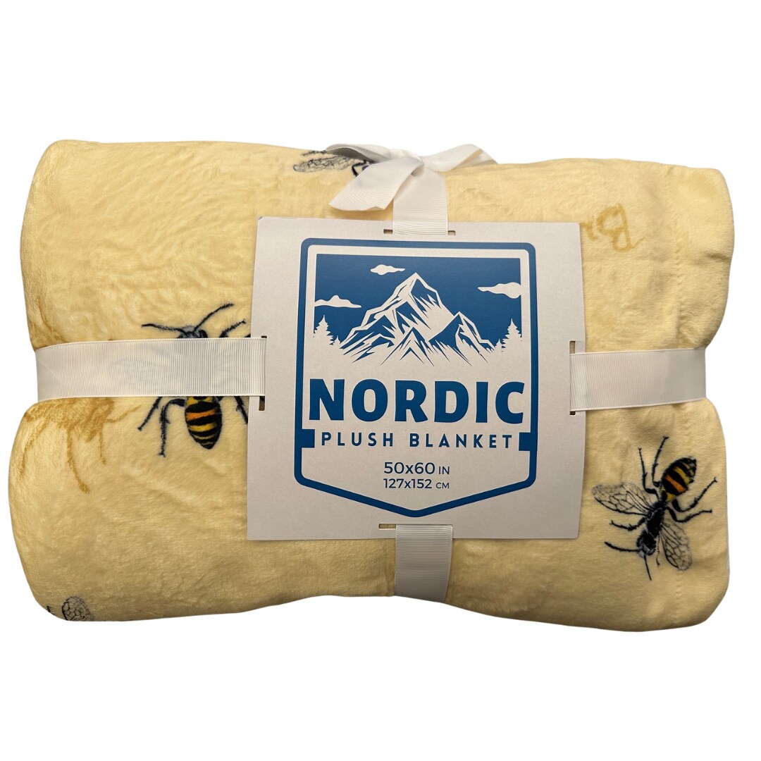Bumblebees Plush Throw Blanket