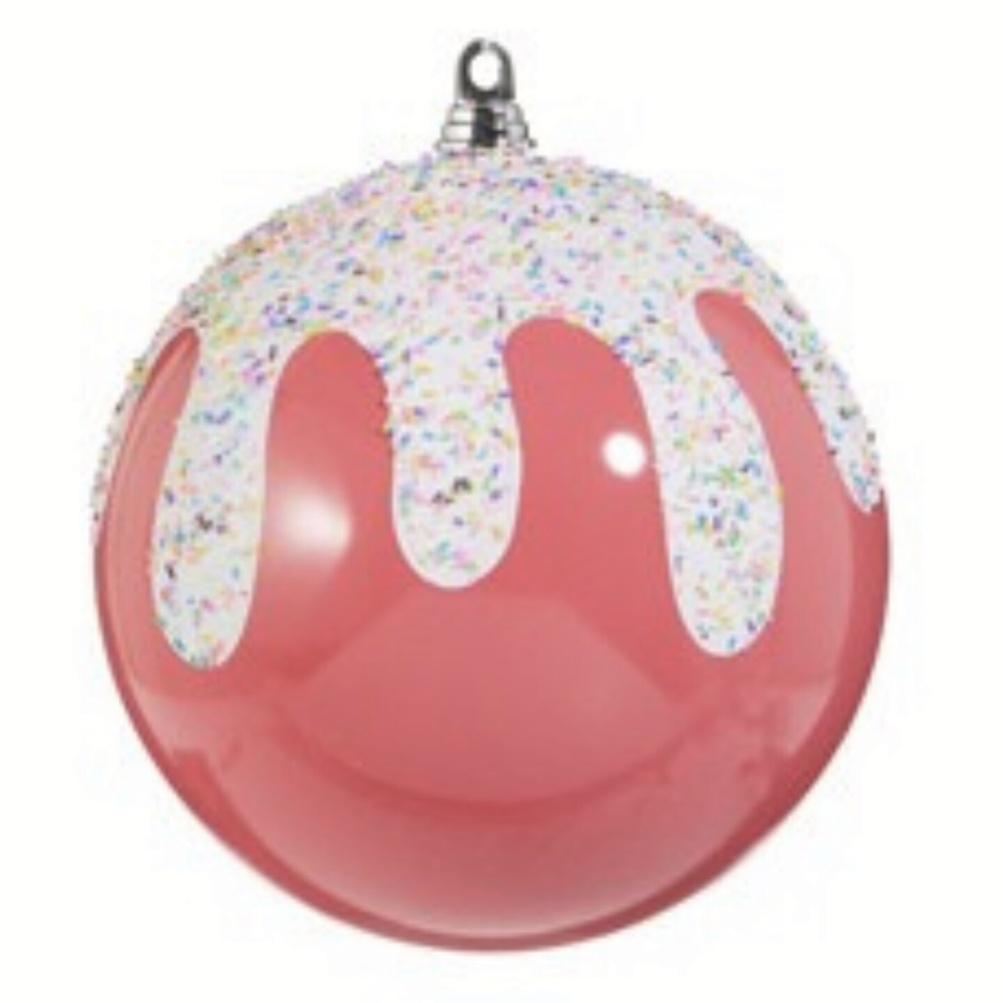 10&#x22; Frosted with Sprinkles Ball Ornament