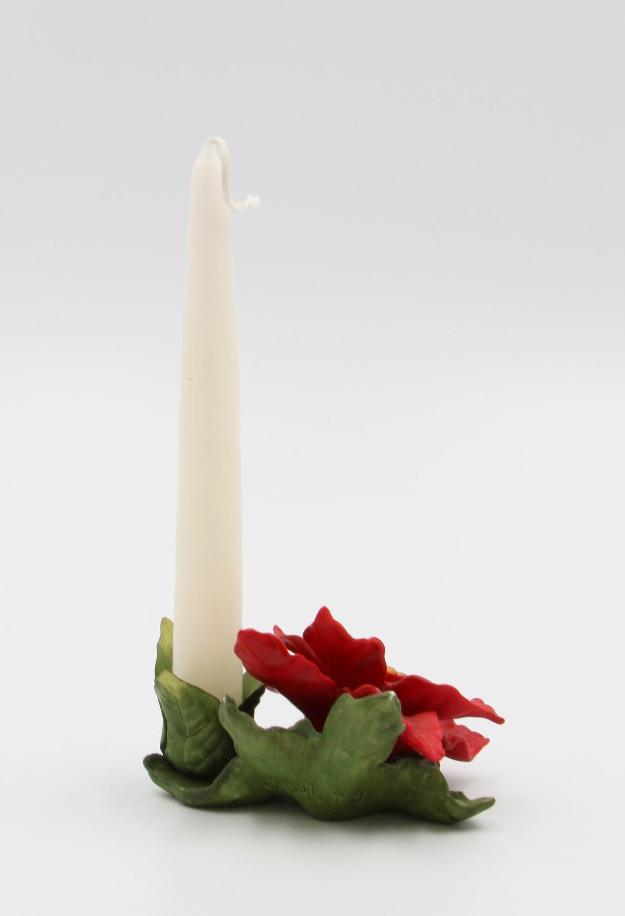 Ceramic Poinsettia Flower Candle Holder, Home D&#xE9;cor, Gift for Her, Gift for Mom, Kitchen D&#xE9;cor, Christmas D&#xE9;cor