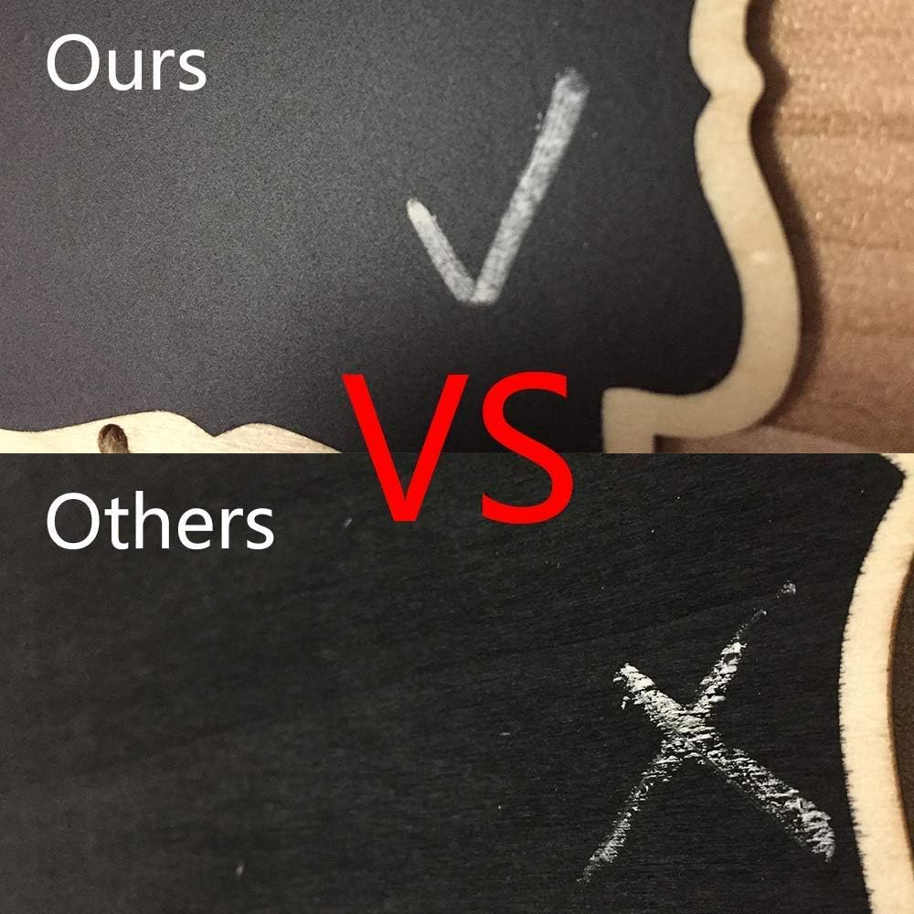 Mini Chalkboard Signs, 20 Pack Framed Small Chalk Board Food Labels with Easel Stand