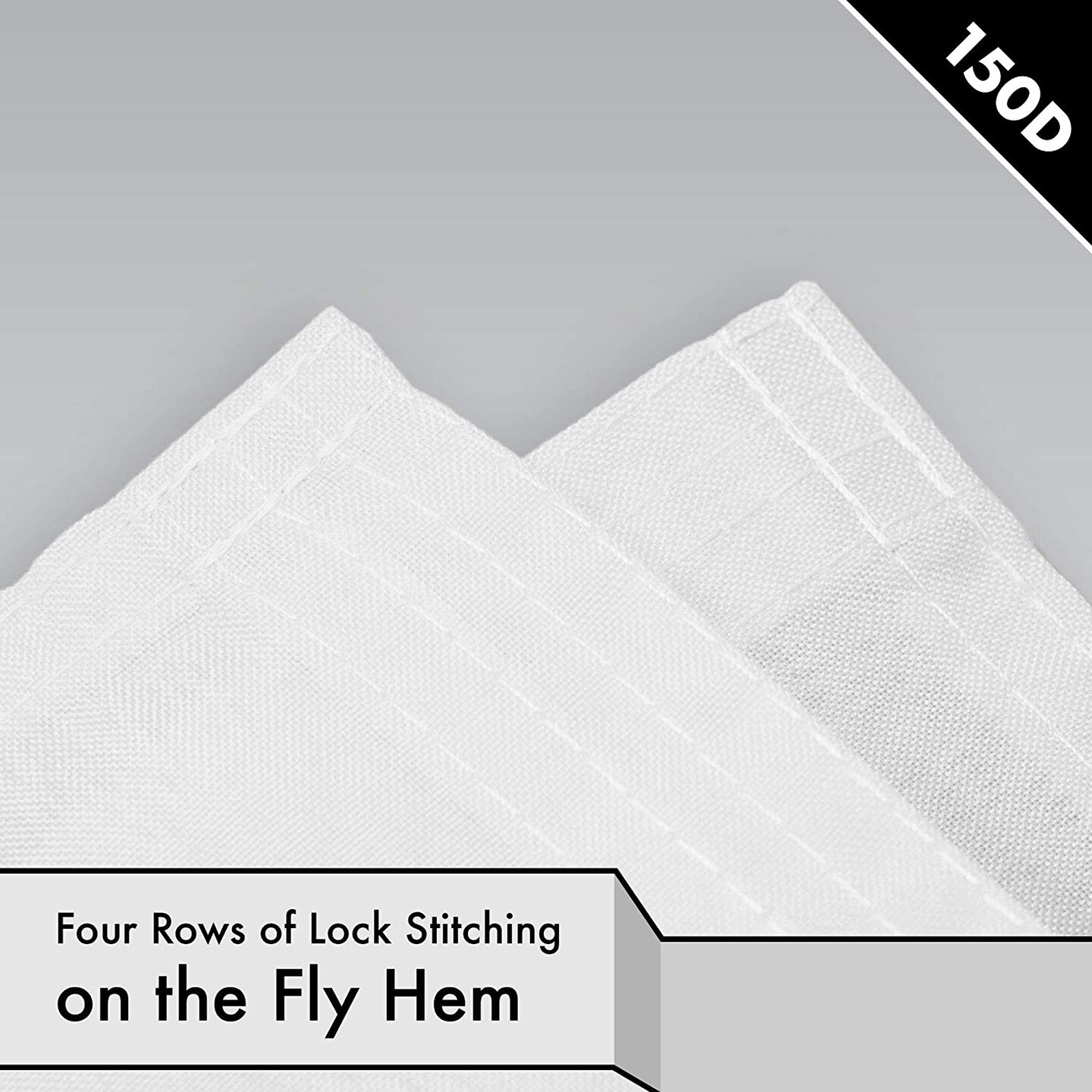 G128 Solid White Color DIY Flag | 3x5 feet | Printed 150D, Indoor/Outdoor, Vibrant Colors, Brass Grommets, Quality Polyester, Much Thicker More Durable Than 100D 75D Polyester