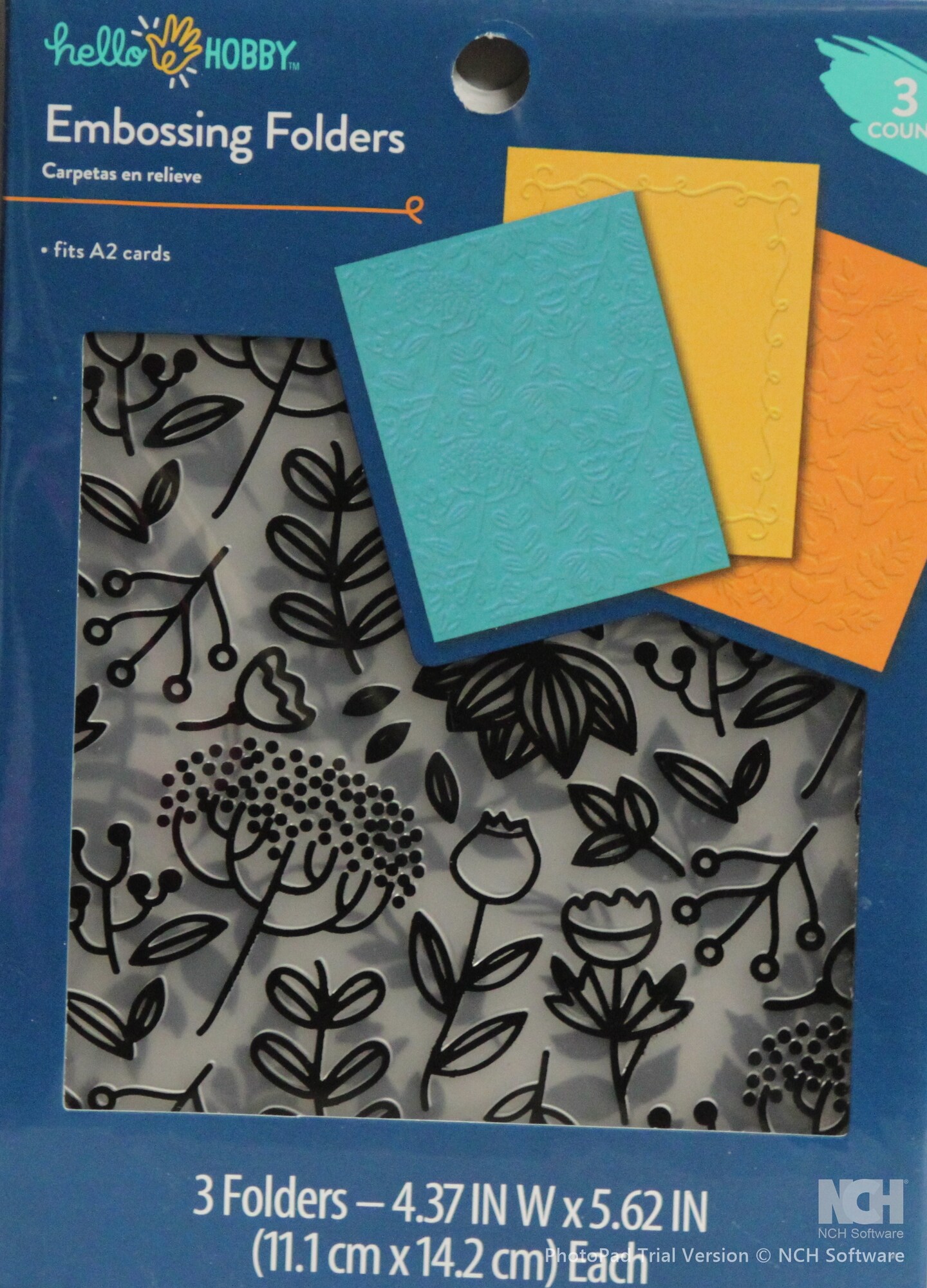 Hello Hobby Botanical Embossing Folders 3 Piece Set