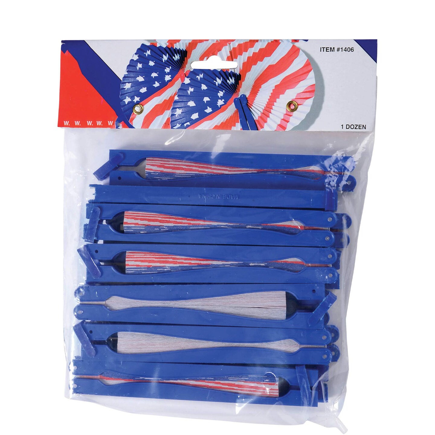 4th of July Patriotic Folding Fans Red White and Blue Party Accessory