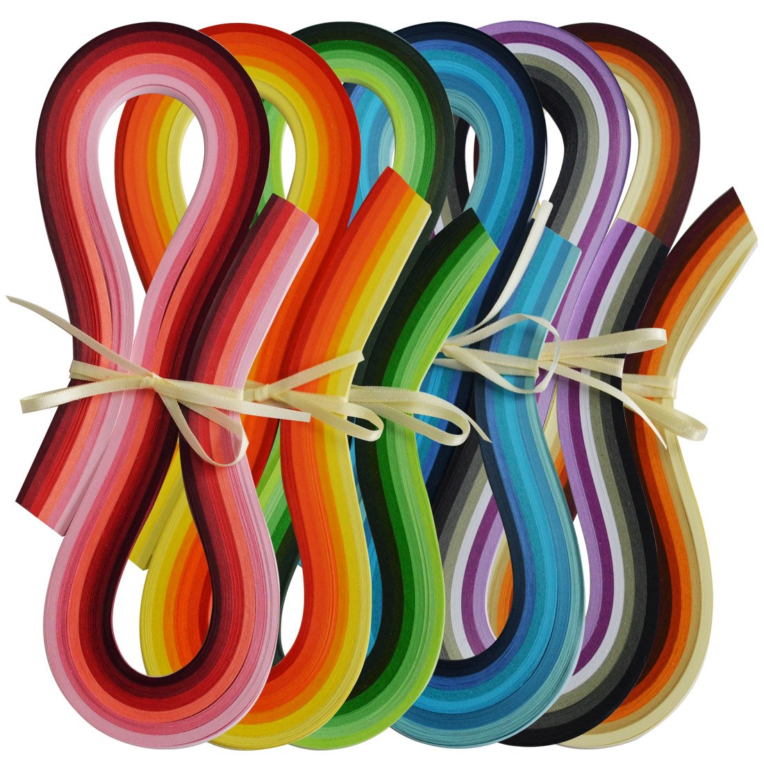 Multi-color Quilling Strips Set 720 Strips 36 Colors 54cm Length/strip Paper Width 3mm &#x26; Organizer Storage Tote Bag