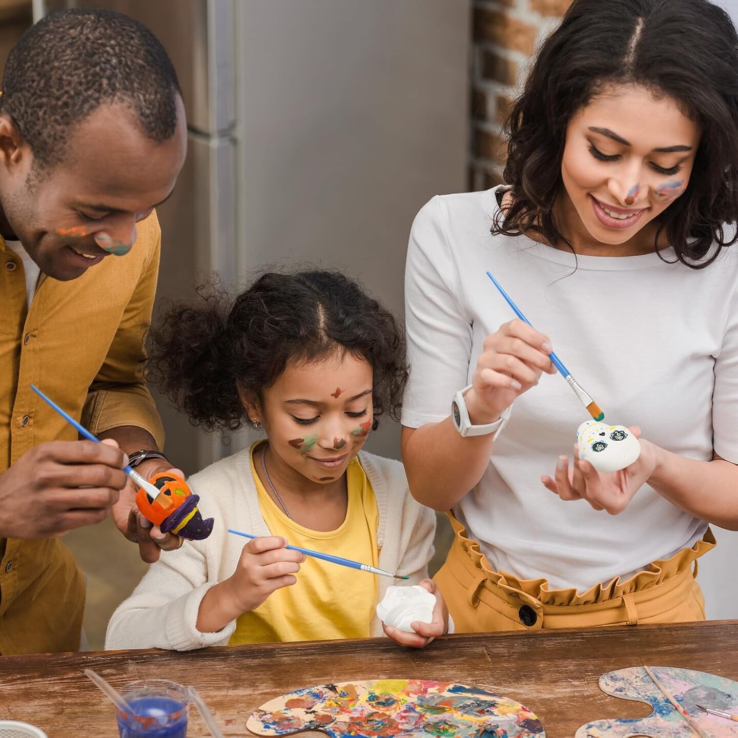 12 Set Halloween Ceramics to Paint DIY Painting Kits with Unpainted Pumpkin