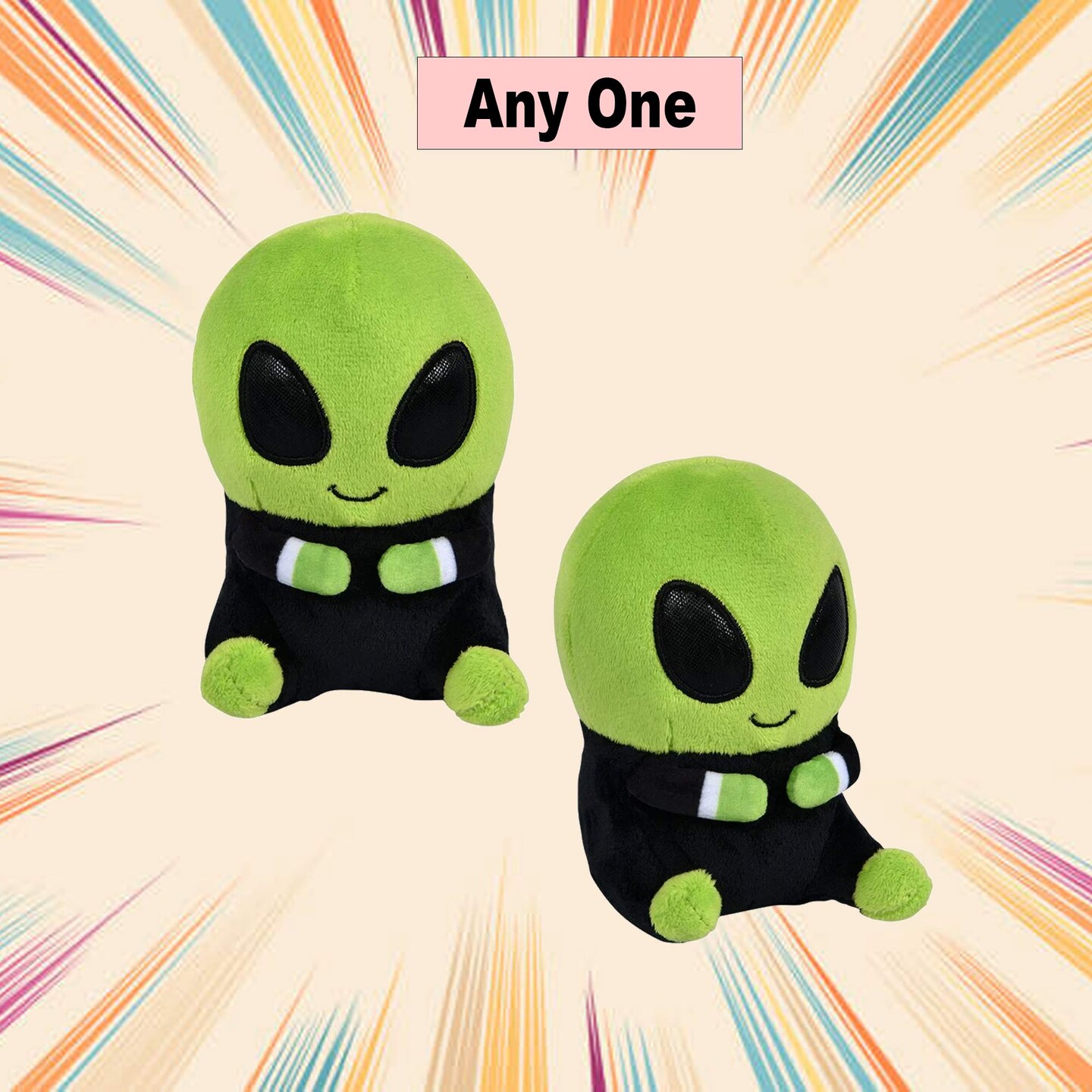 5 inches Belly Buddy Alien Plush Toy Big Eyes Small Stuffed Prize with ...