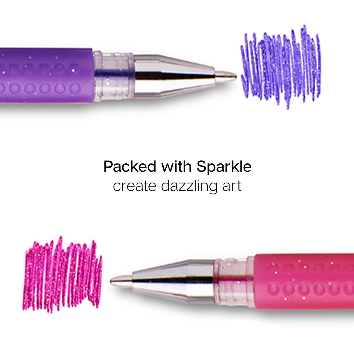KINGART&#xAE; Gel Pens, Soft Grip, 24 Pink &#x26; Purple Tone Colors